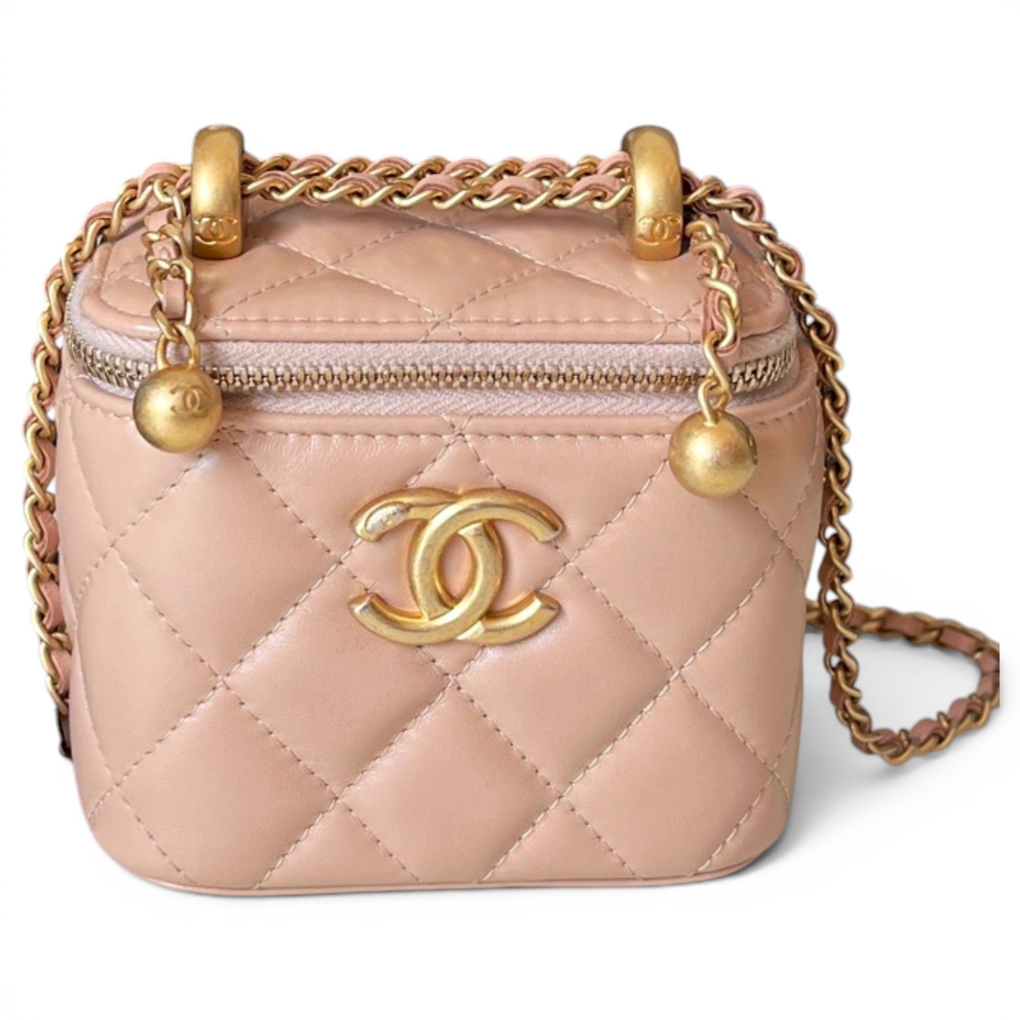 Vanity leather handbag