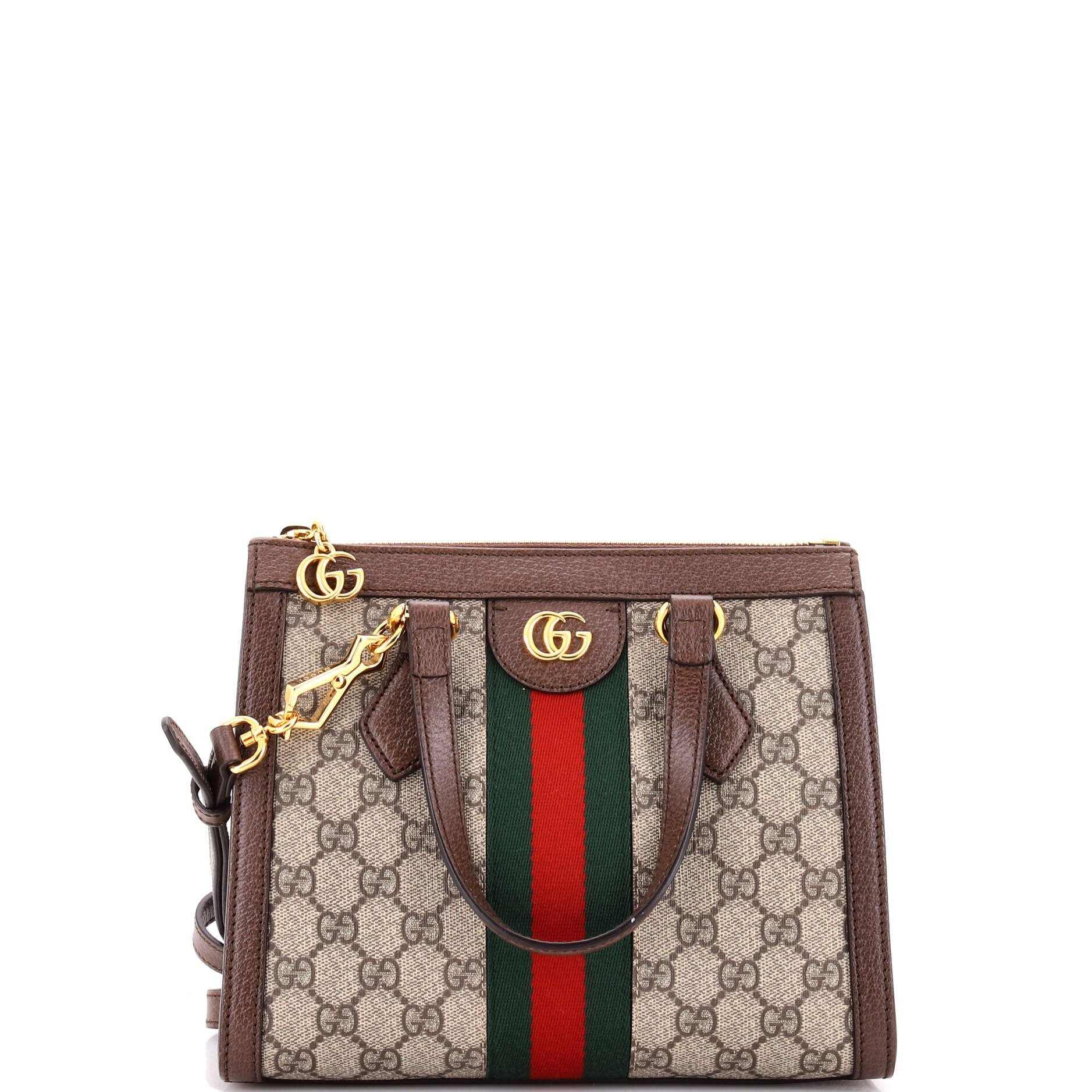 Ophidia Top Handle Tote GG Coated Canvas Small