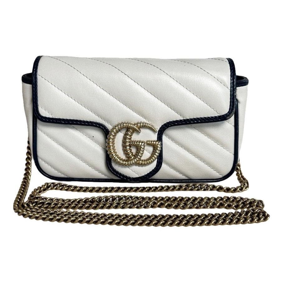 Pearly GG Marmont Flap leather handbag