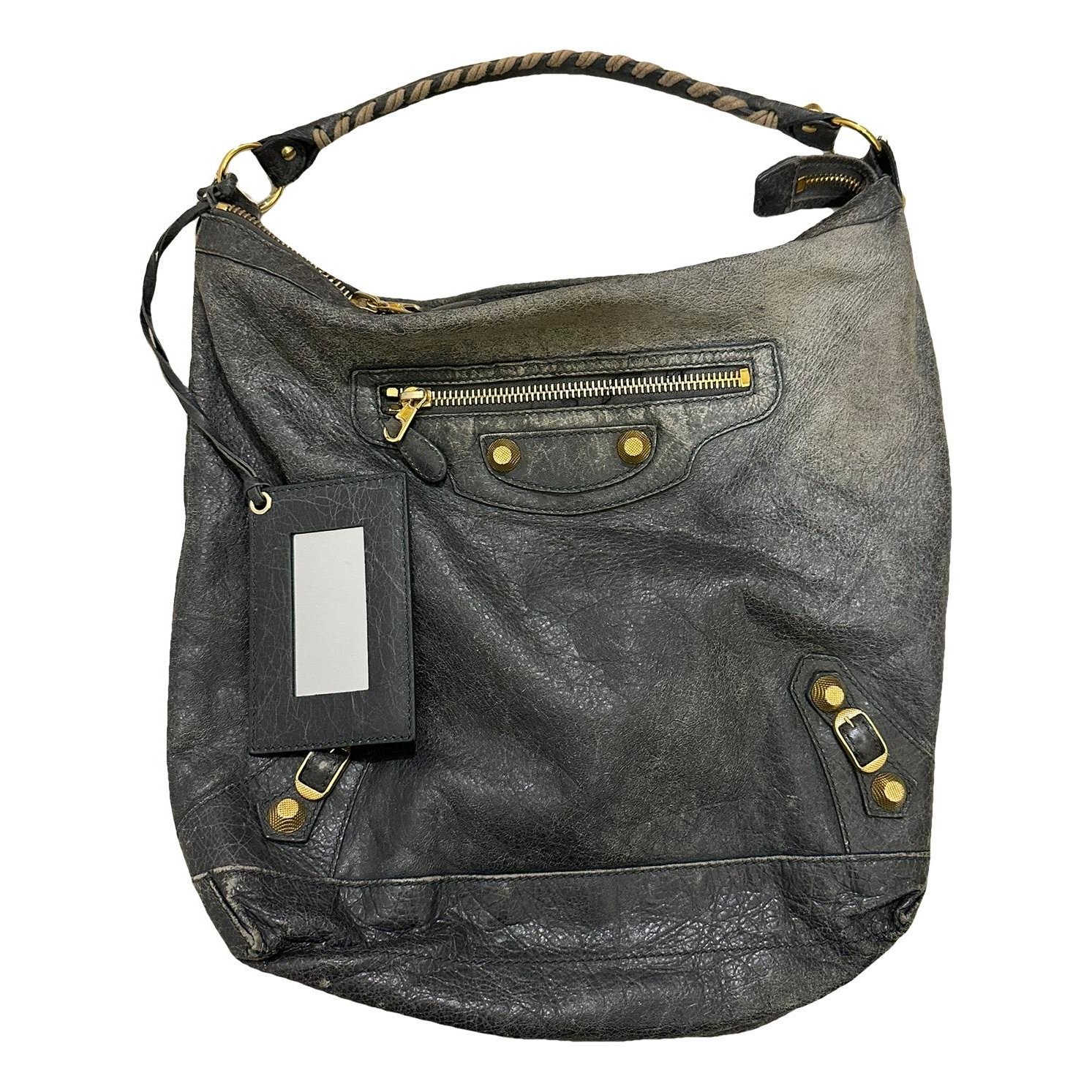 City leather handbag