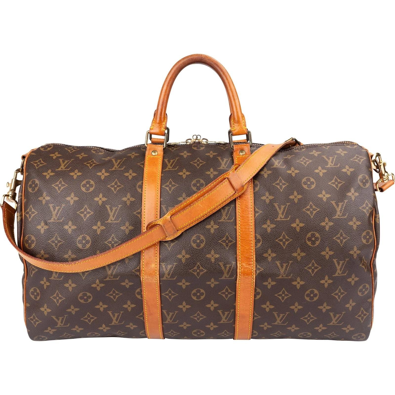 Keepall leather travel bag