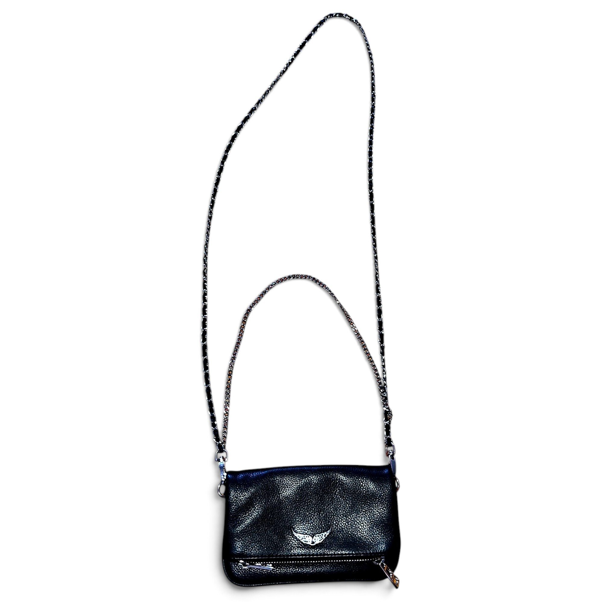 Rock leather clutch bag