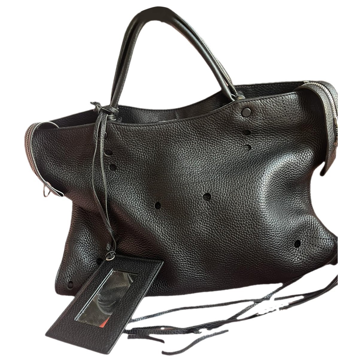 City leather handbag