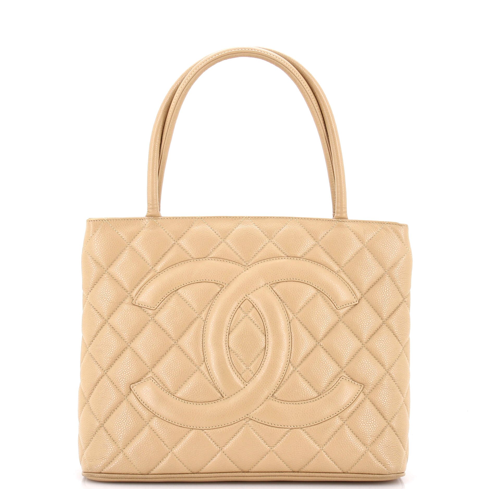 Medallion Tote Quilted Caviar