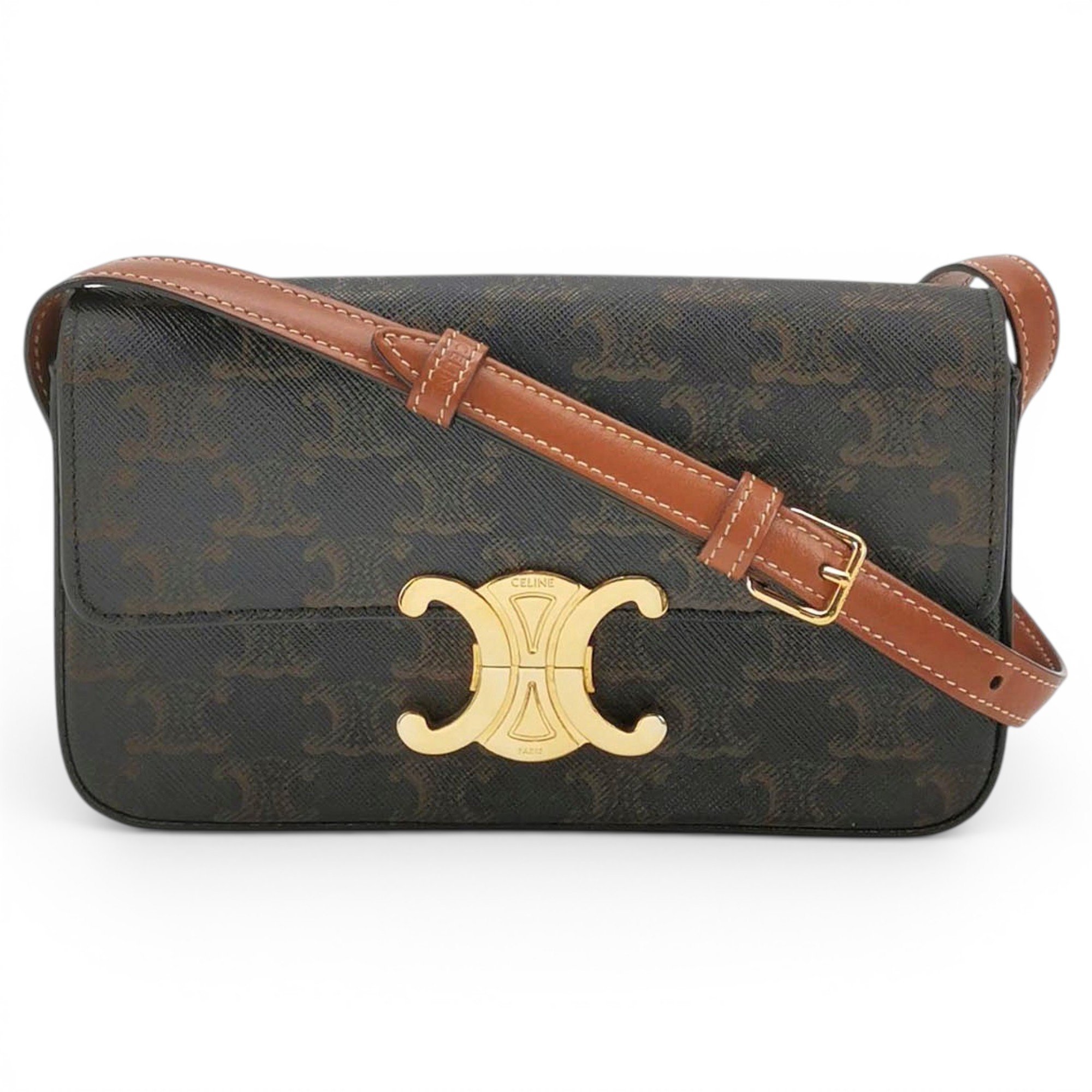 Triomphe leather handbag