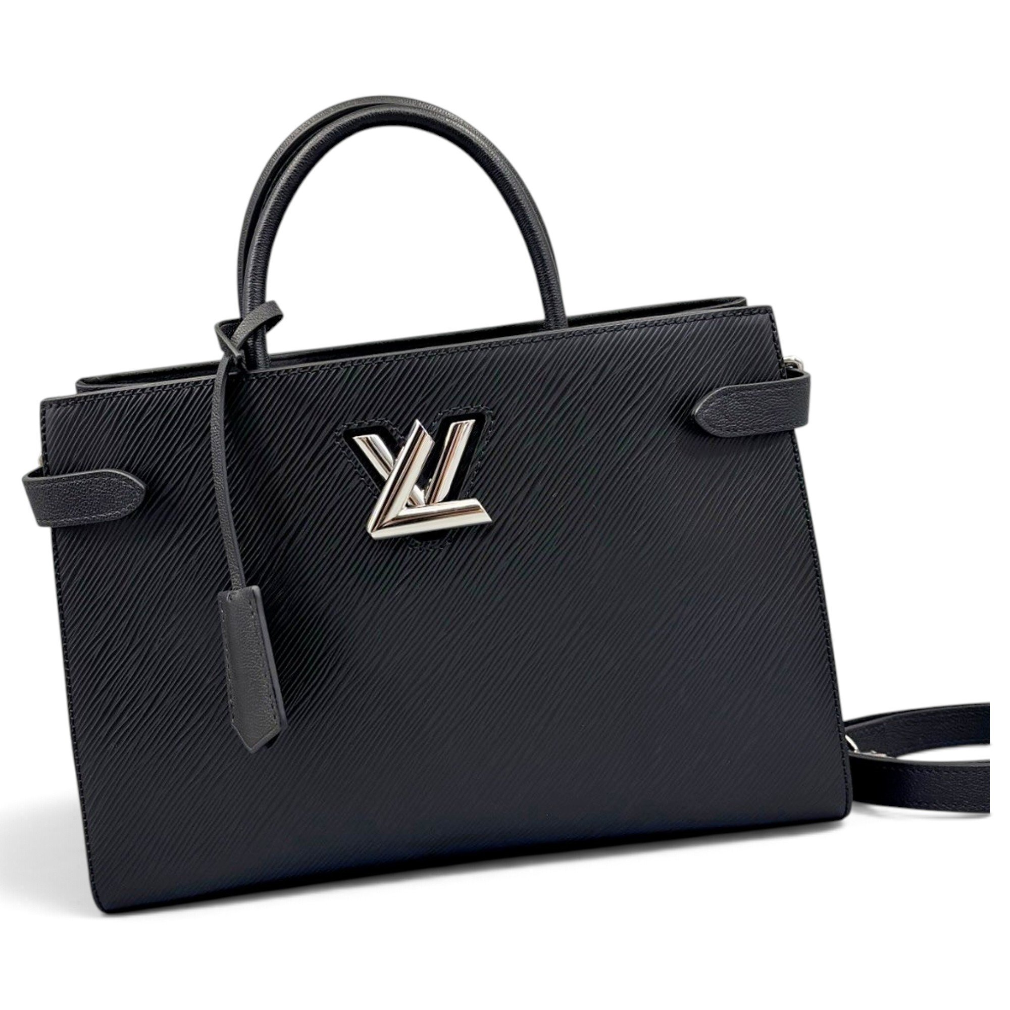 Twist leather handbag