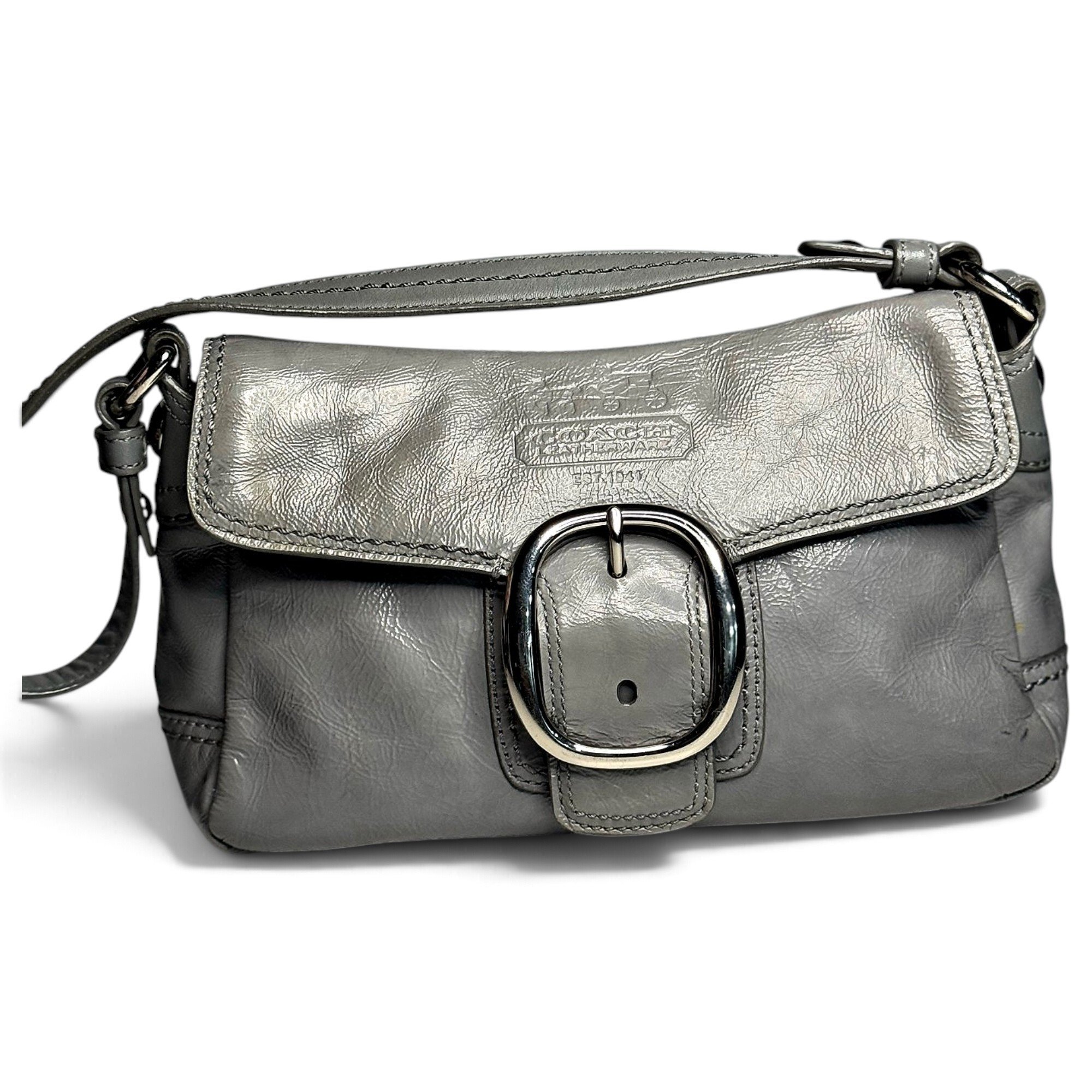 Patent leather handbag
