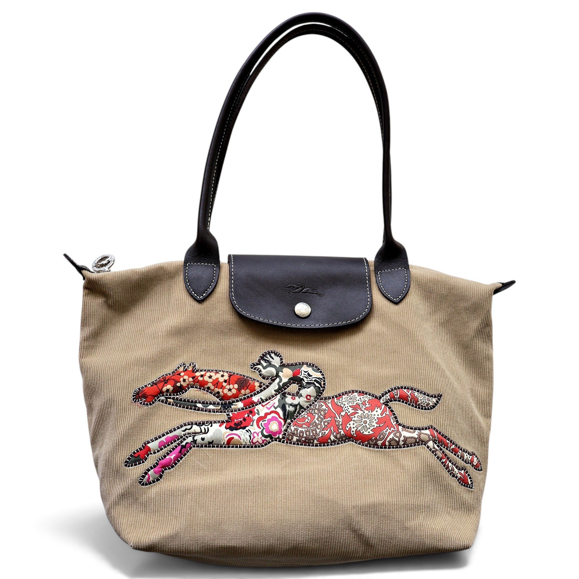 Longchamp Pliage velvet handbag