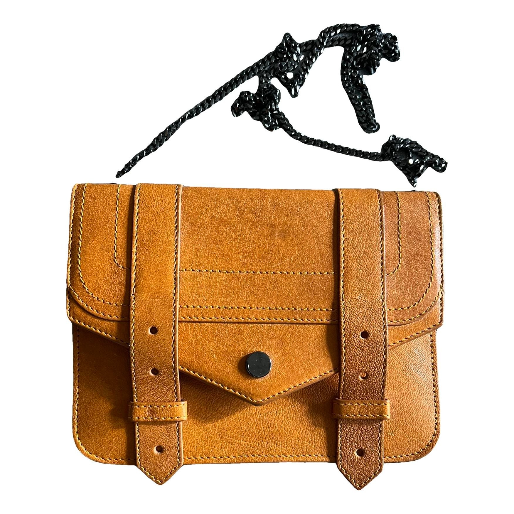 Leather clutch bag