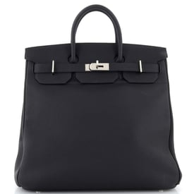 Hermes HAC Birkin Bag Noir Togo with Palladium Hardware 40
