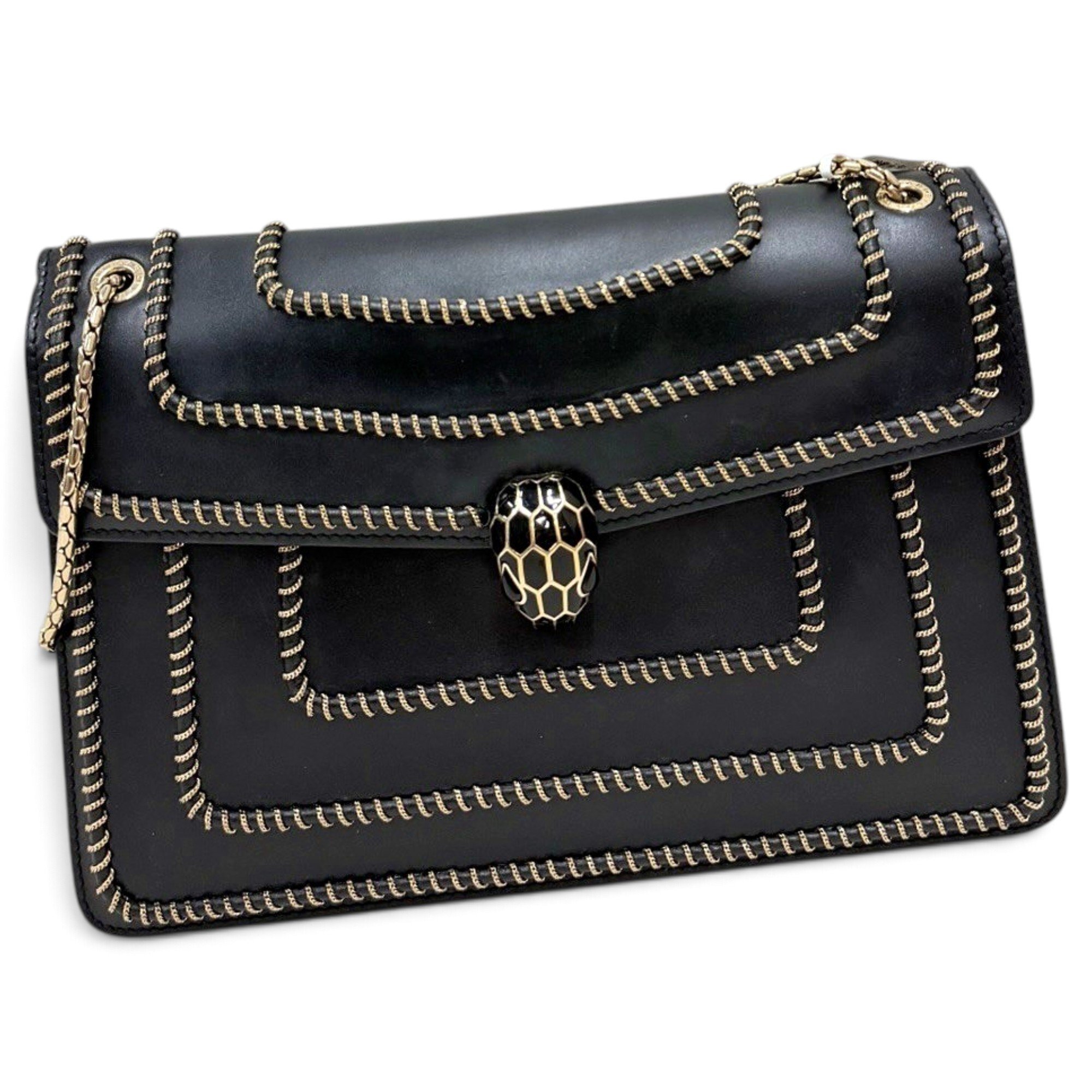 Serpenti leather handbag