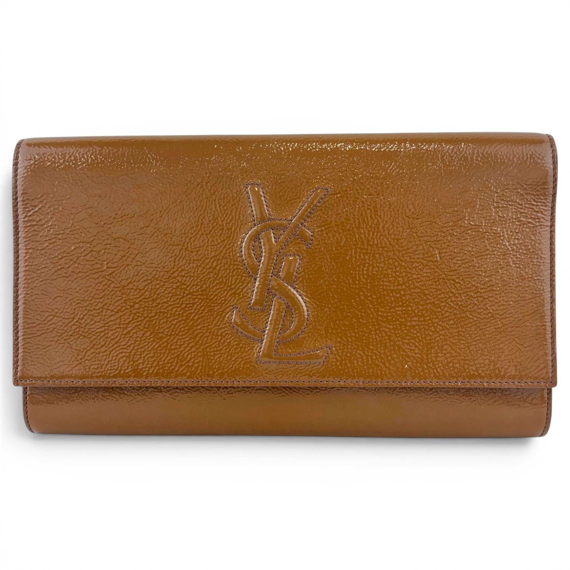 Leather clutch bag