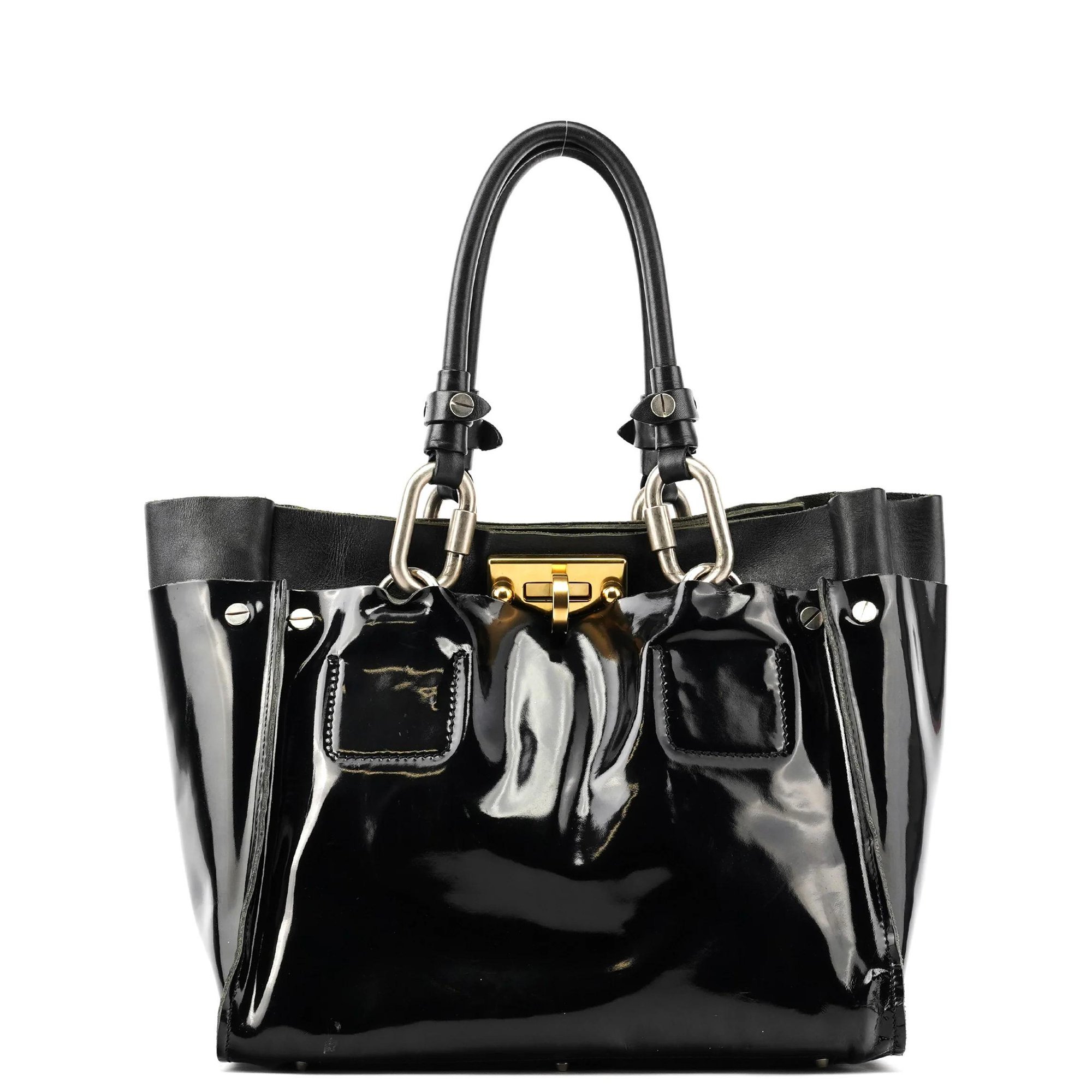 Chloe Paddington patent leather tote