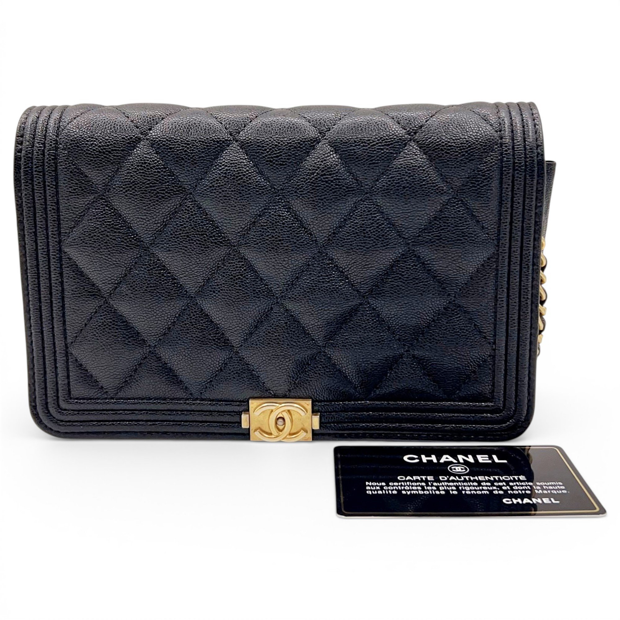 Wallet On Chain Boy leather handbag