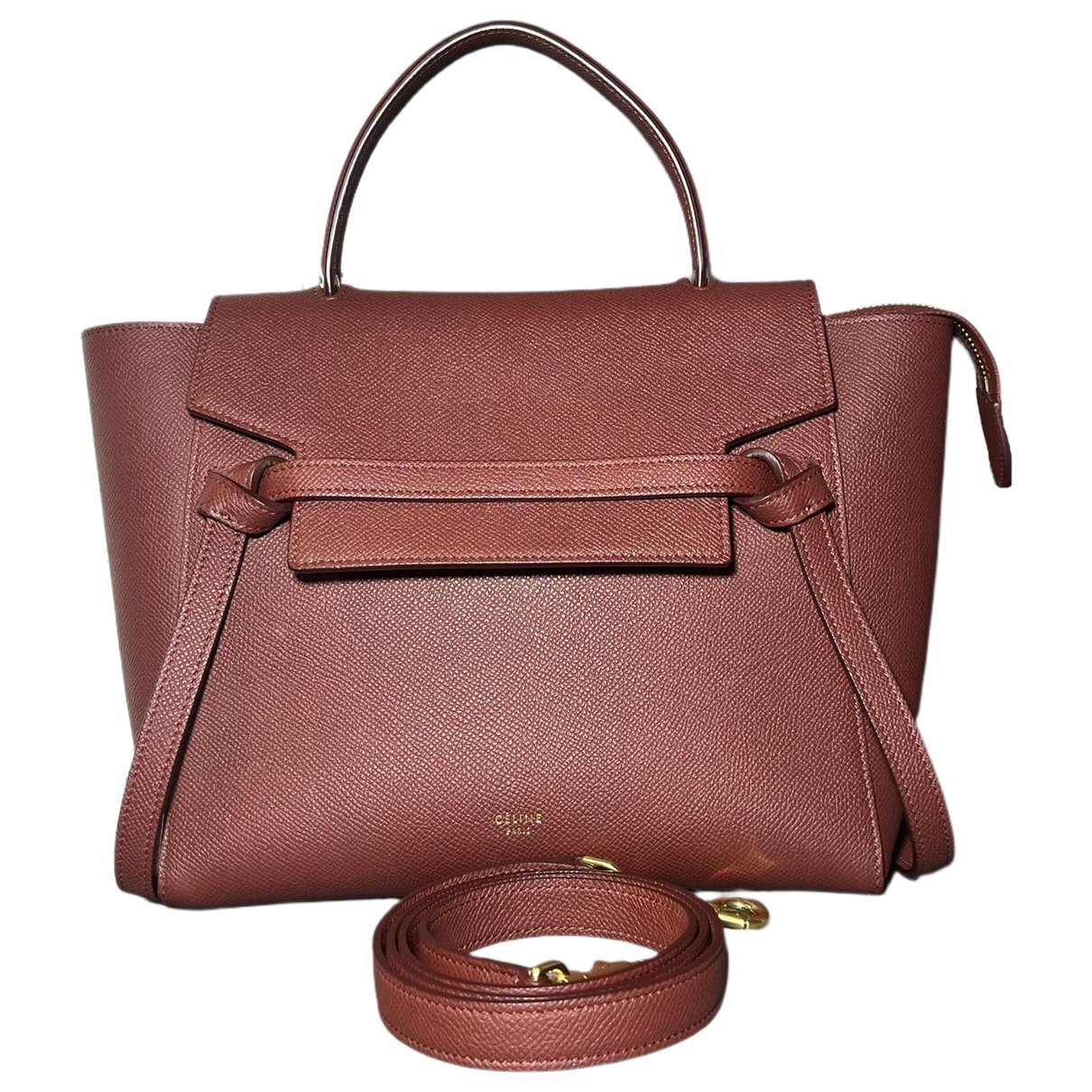 Belt leather handbag