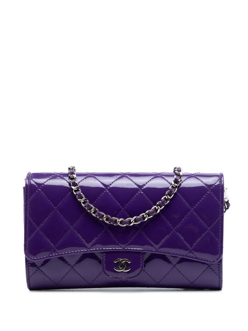 2015-2016 CC Quilted Patent Wallet On Chain shoulder bag