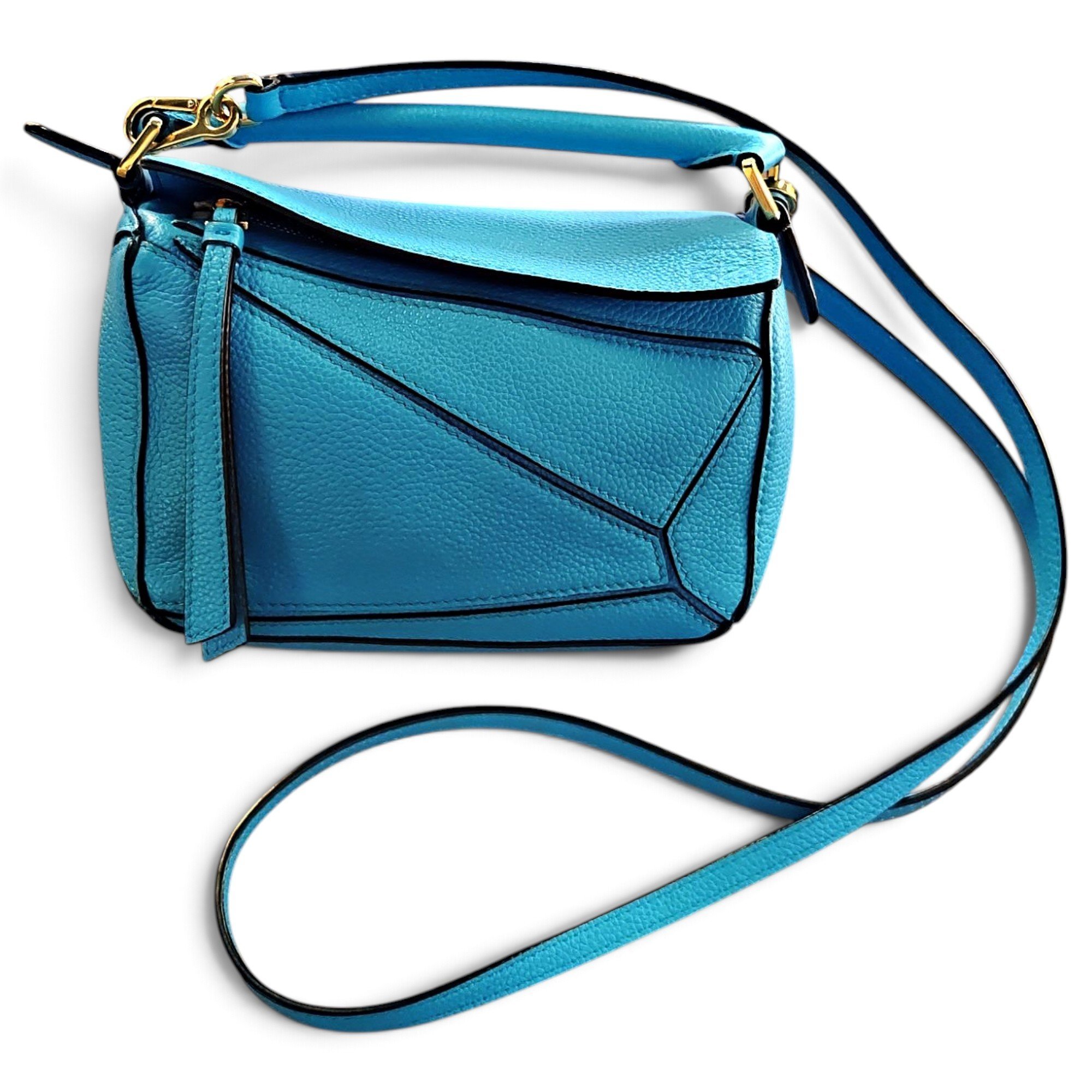 Puzzle leather crossbody bag