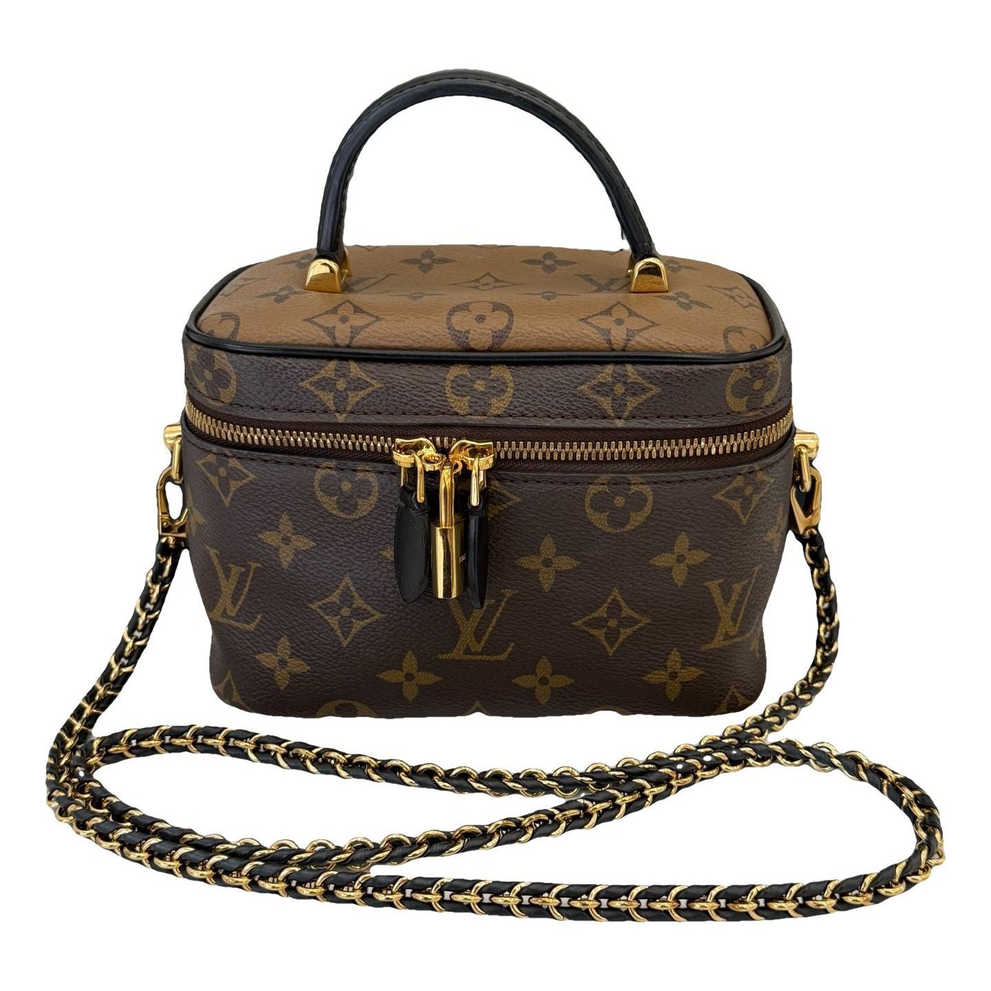 Vanity leather handbag