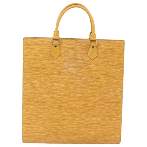Plat leather handbag