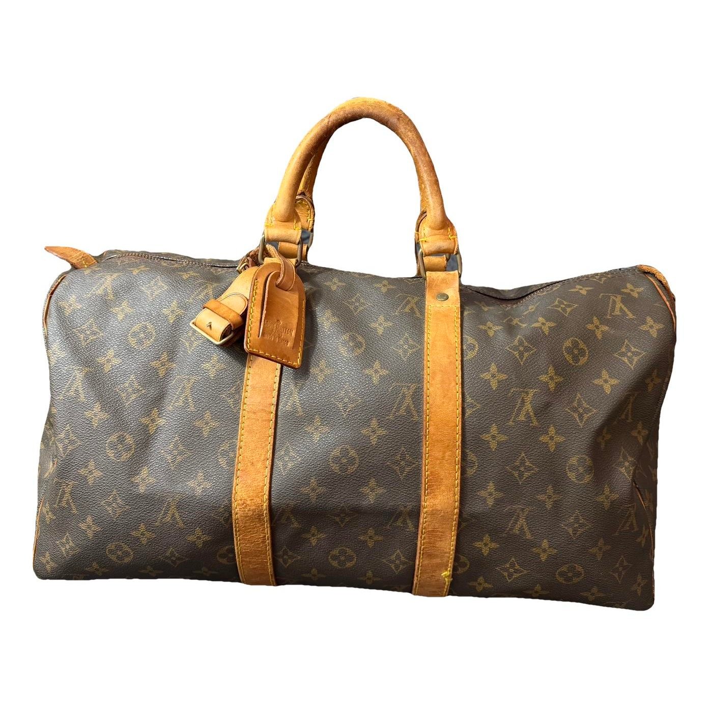 Keepall leather travel bag
