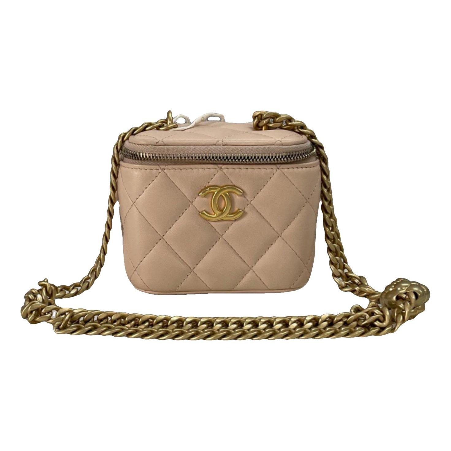 Vanity leather handbag