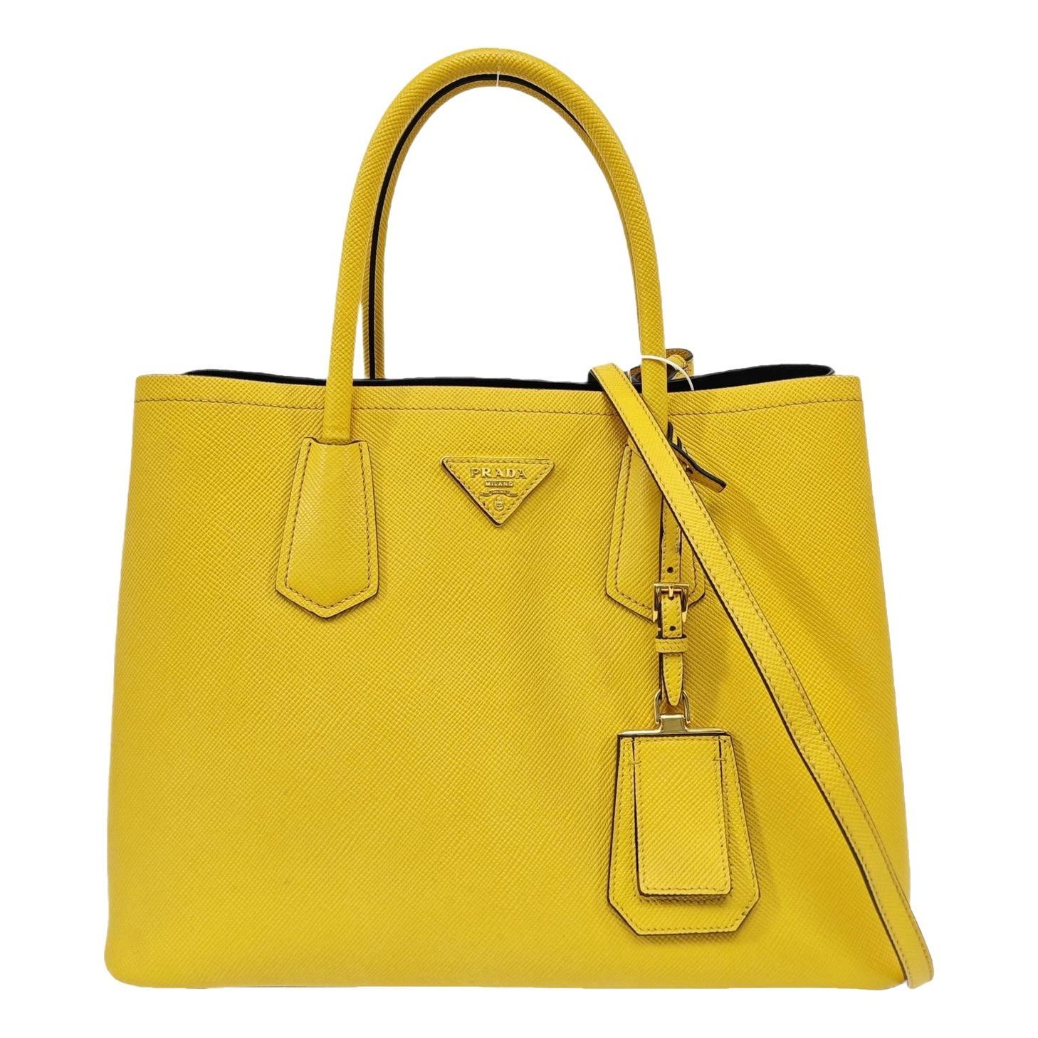 Double leather handbag