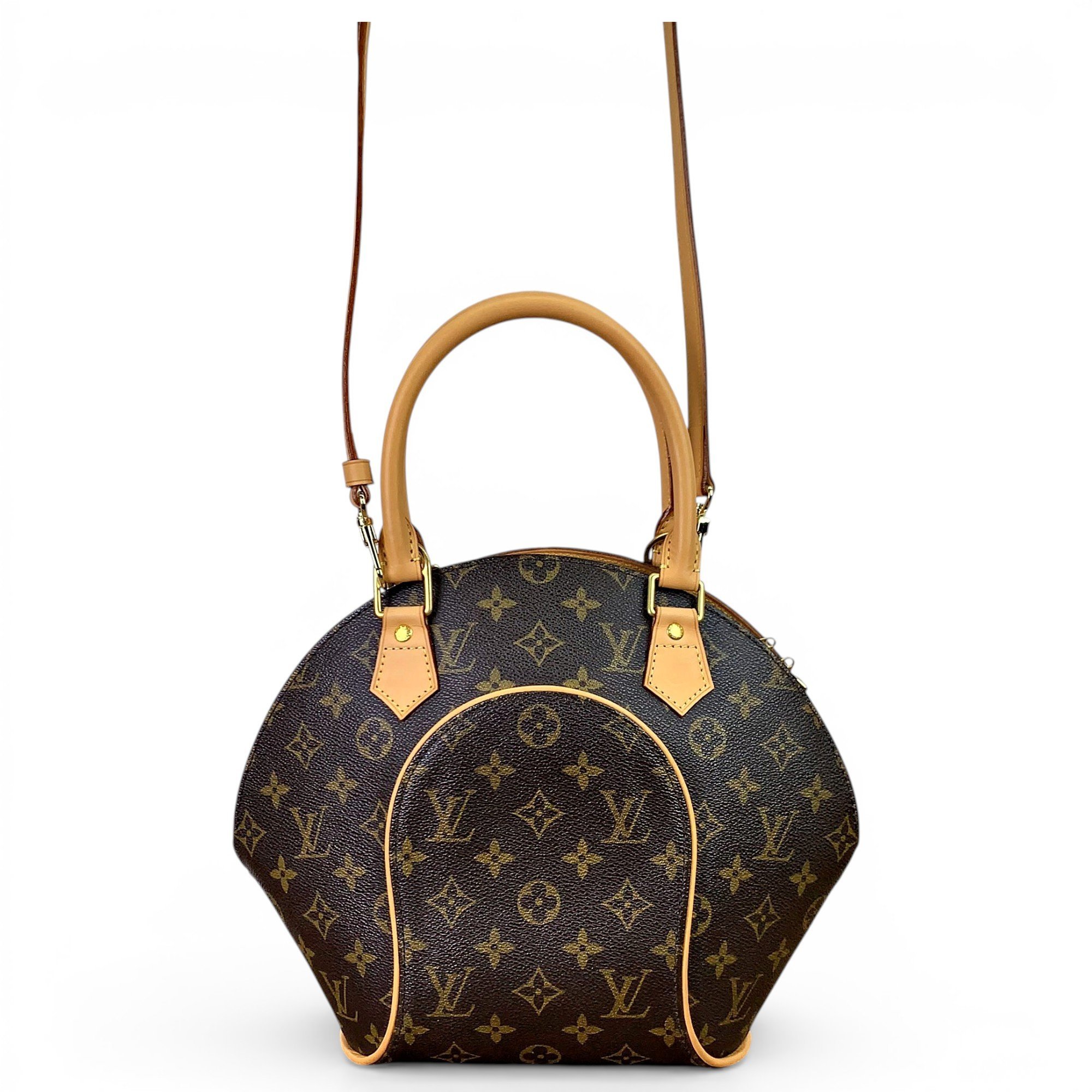 Ellipse leather crossbody bag