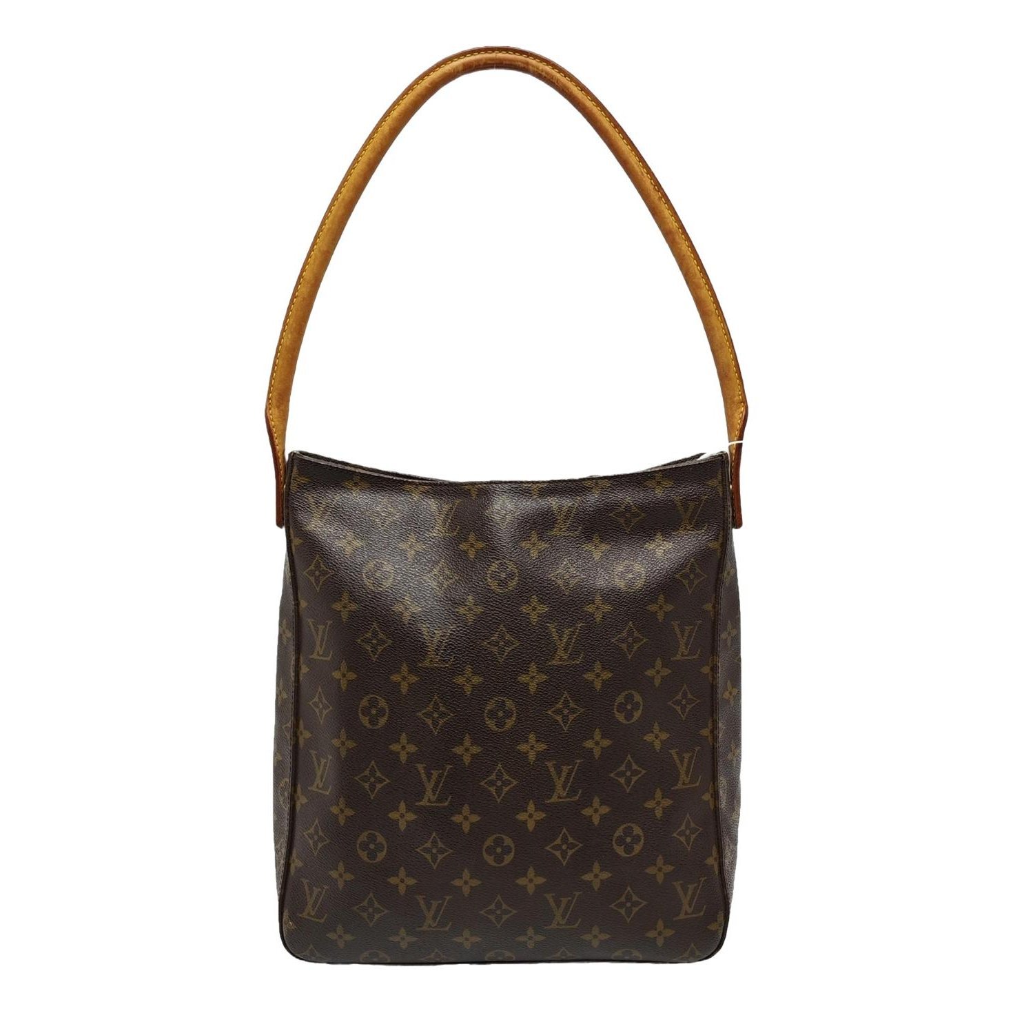 Looping leather handbag
