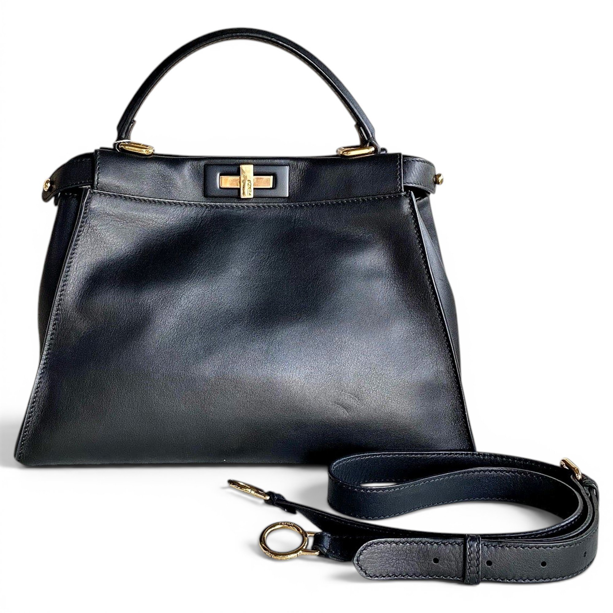 Peekaboo leather handbag