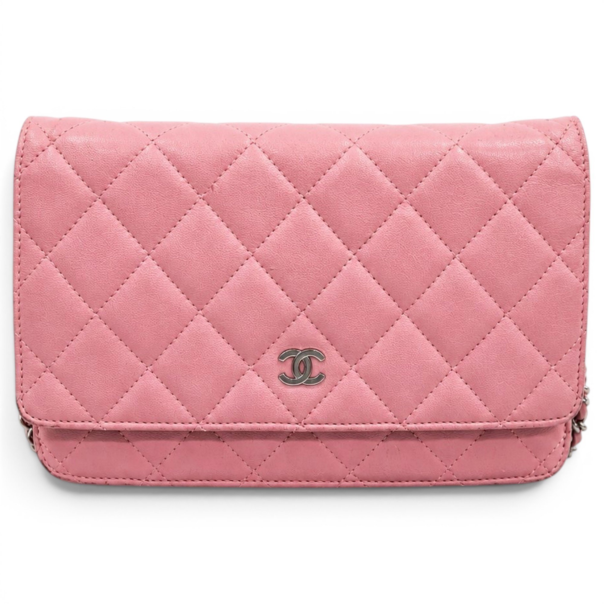 Wallet On Chain leather crossbody bag