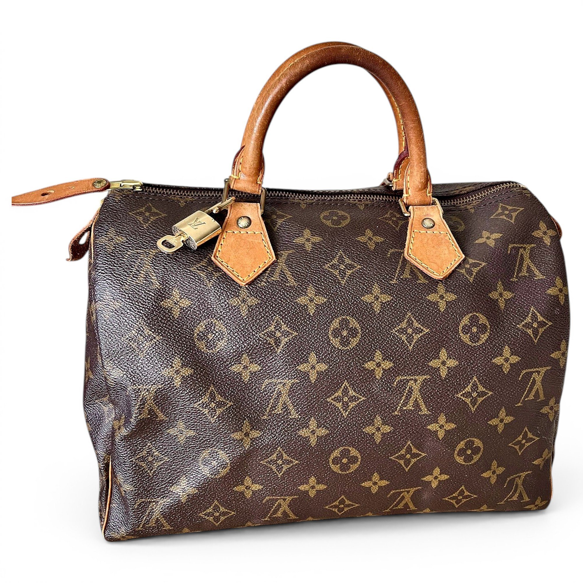 Speedy leather handbag