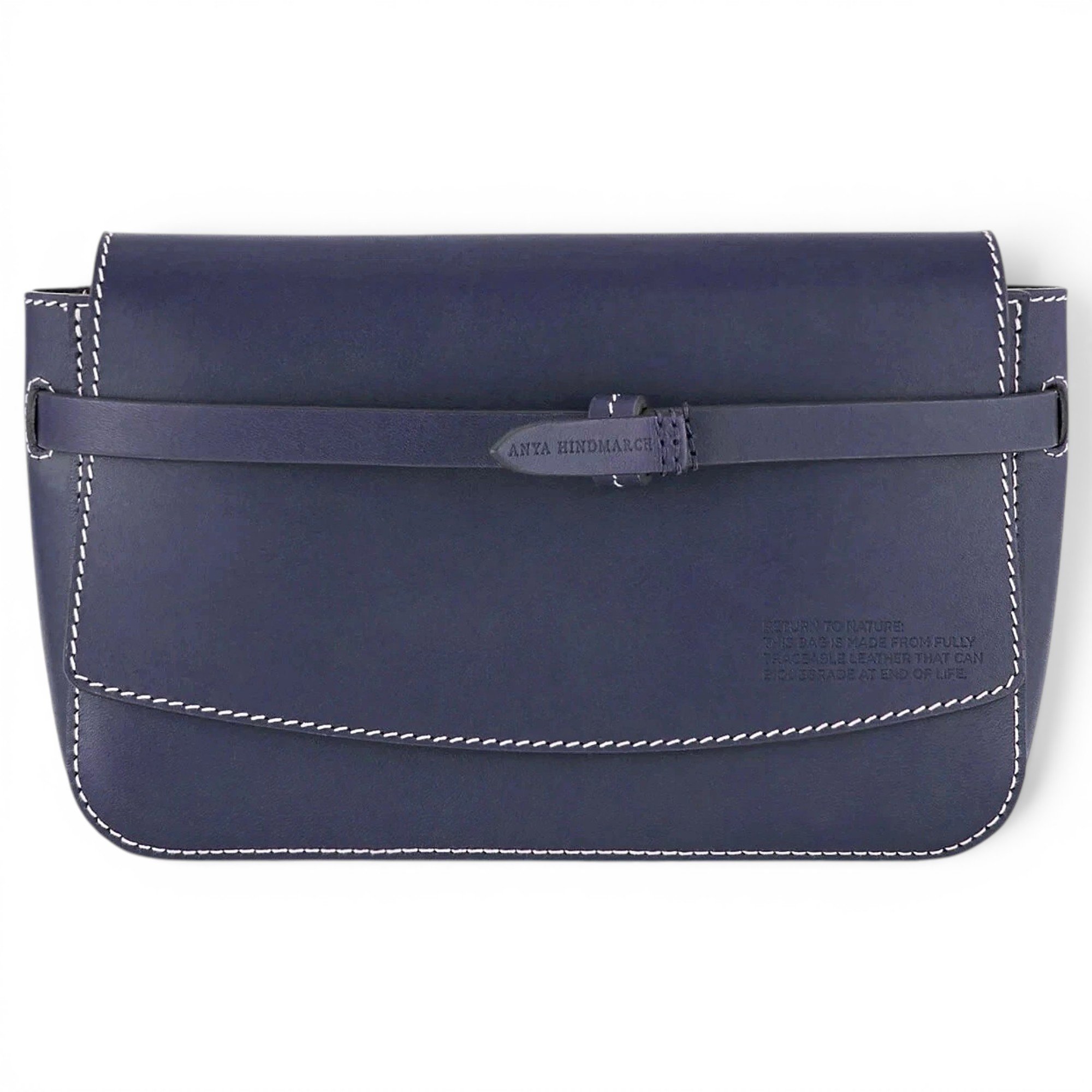 Leather clutch bag