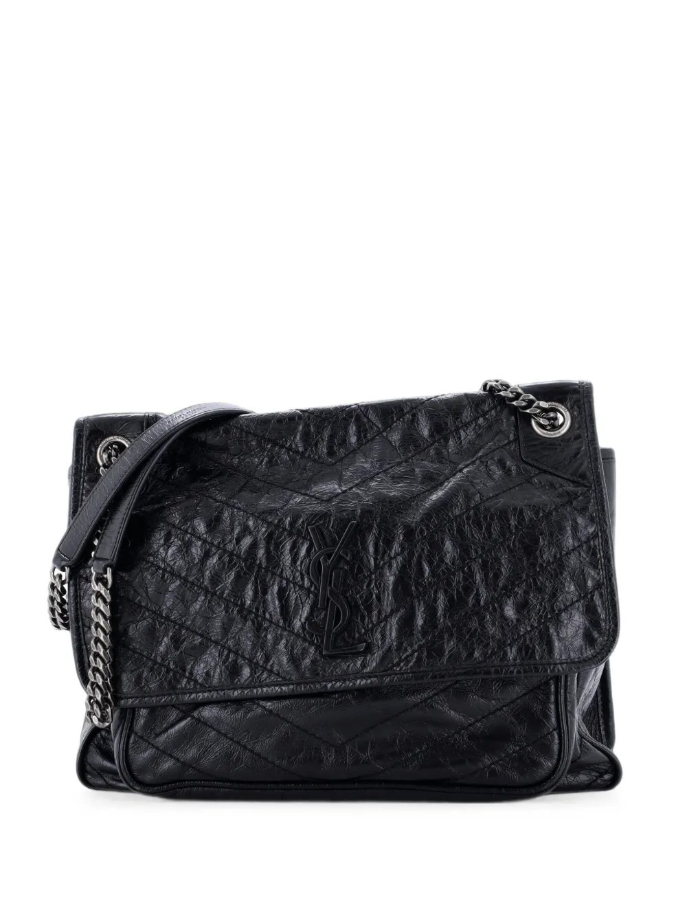 Saint Laurent Niki Chain Flap Bag Matelasse Chevron Leather Large shoulder bag