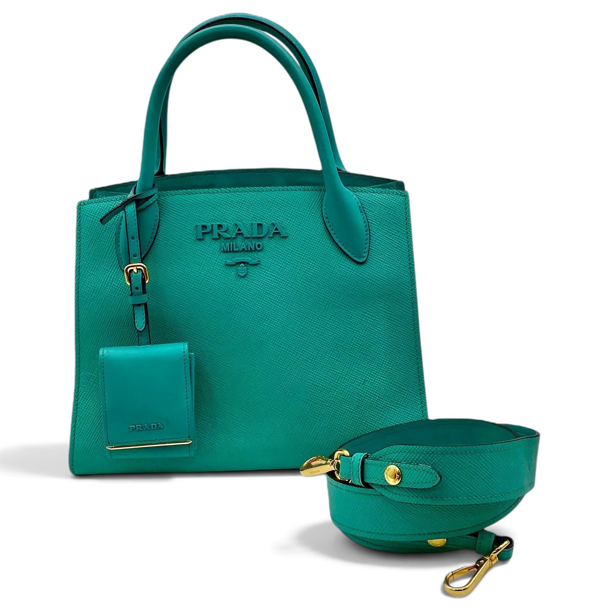 Monochrome leather tote