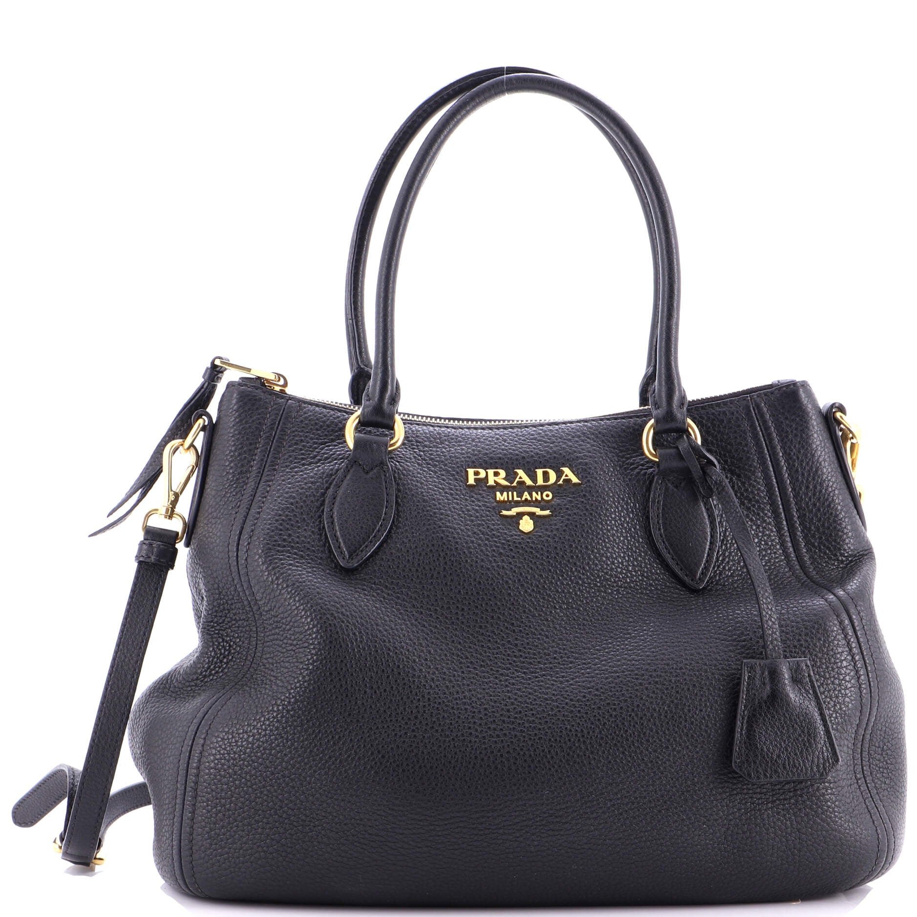 Prada Convertible Satchel Leather Large