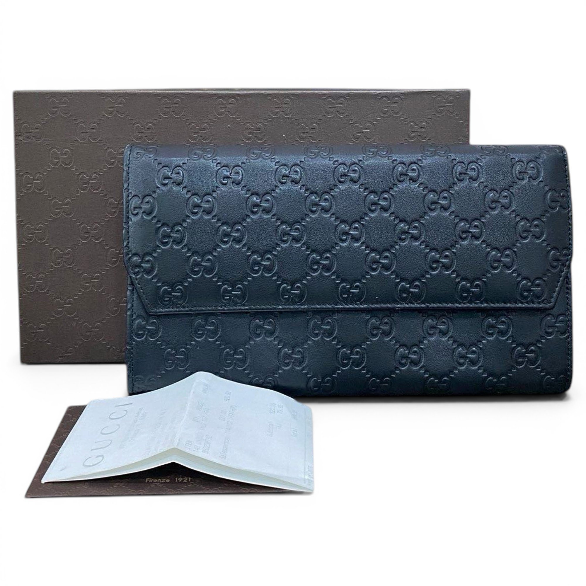 Leather clutch bag
