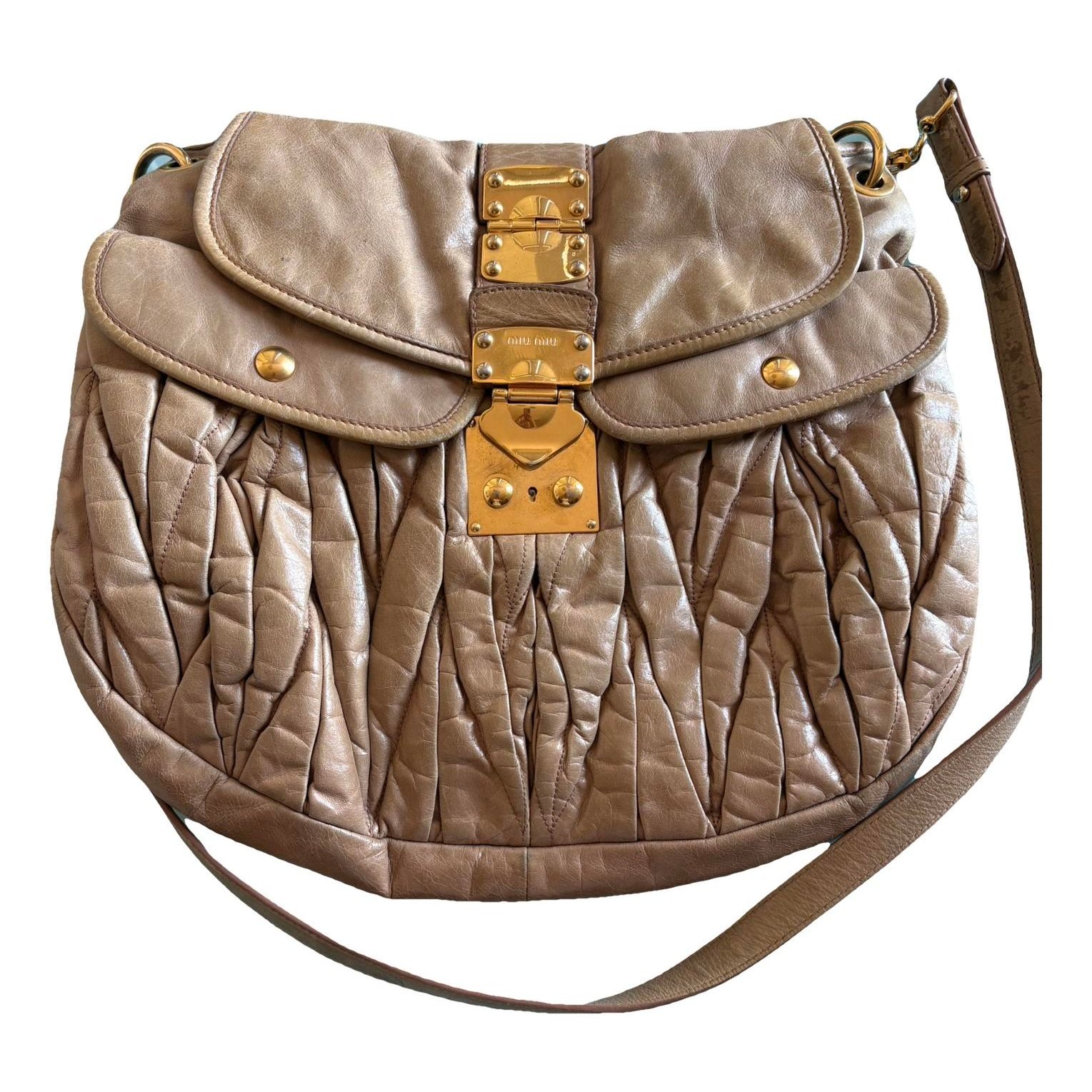 Coffer leather crossbody bag