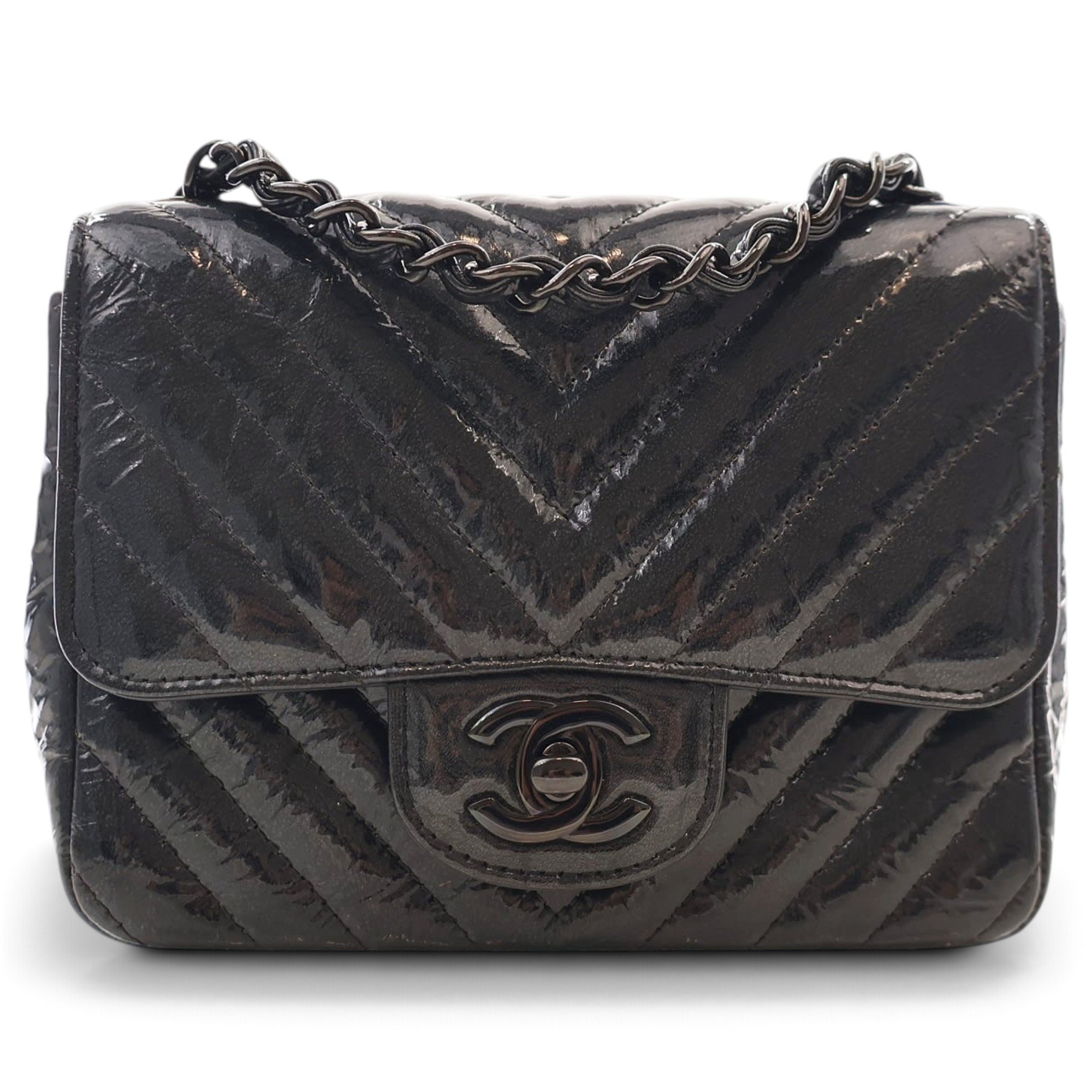 Patent leather crossbody bag