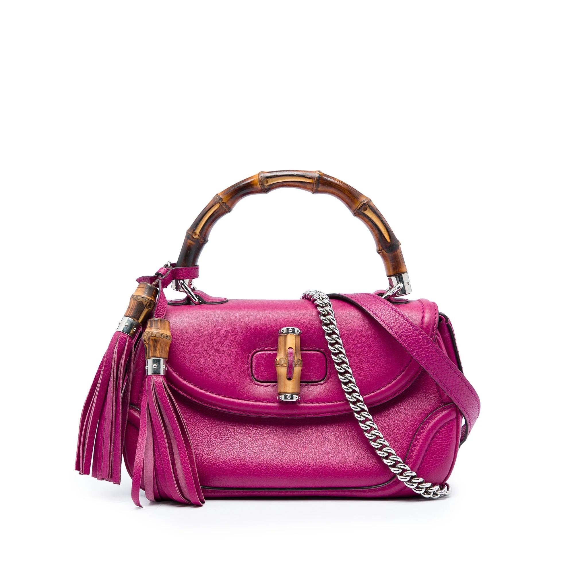 Bamboo Top Handle pony-style calfskin handbag