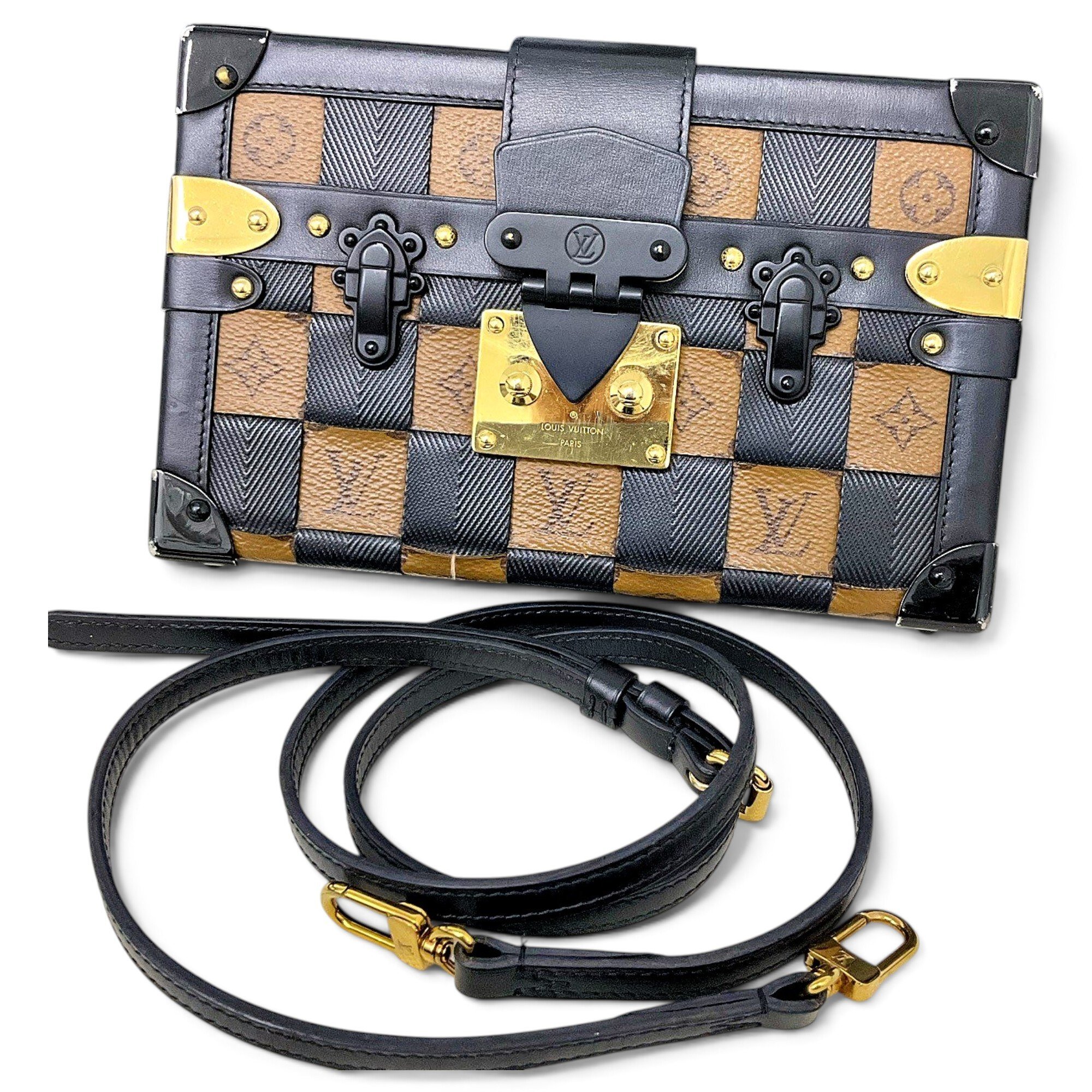 Petite Malle leather handbag