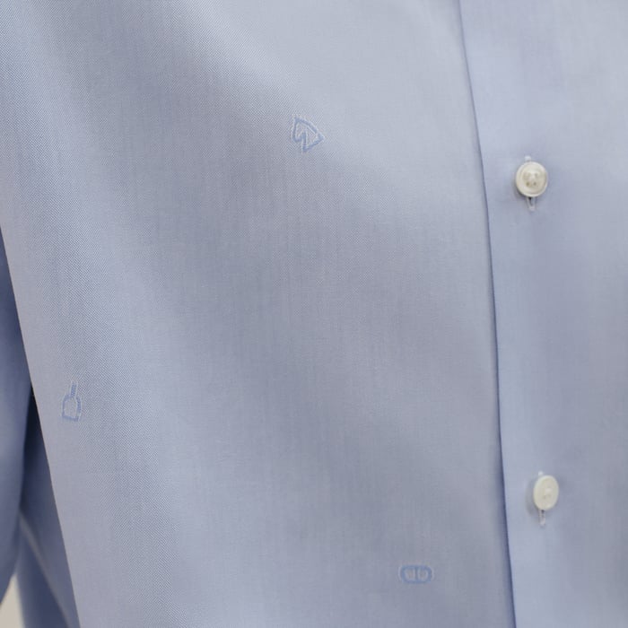 Bleu Pâle "Attela'H" Fitted Shirt