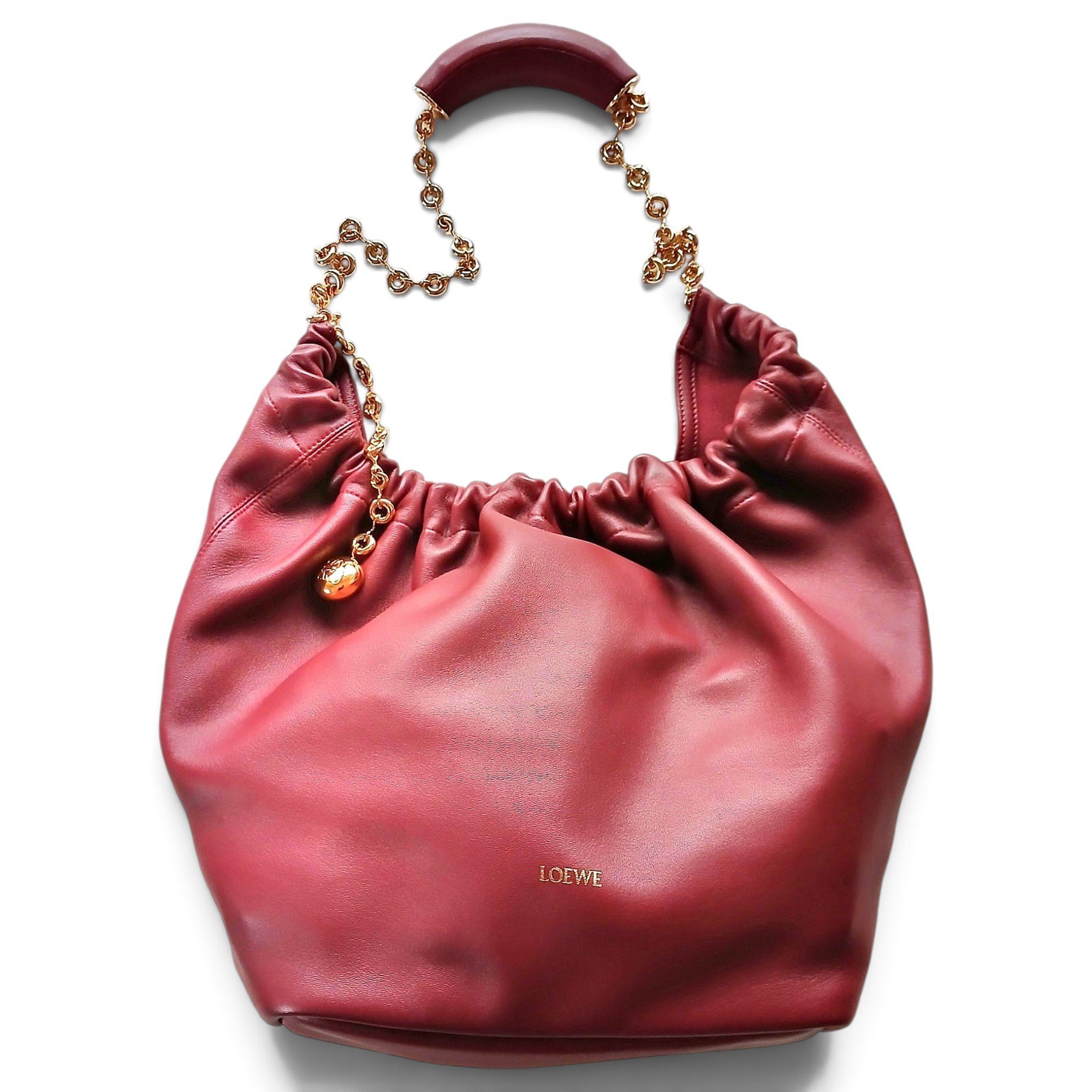 Squeeze leather handbag