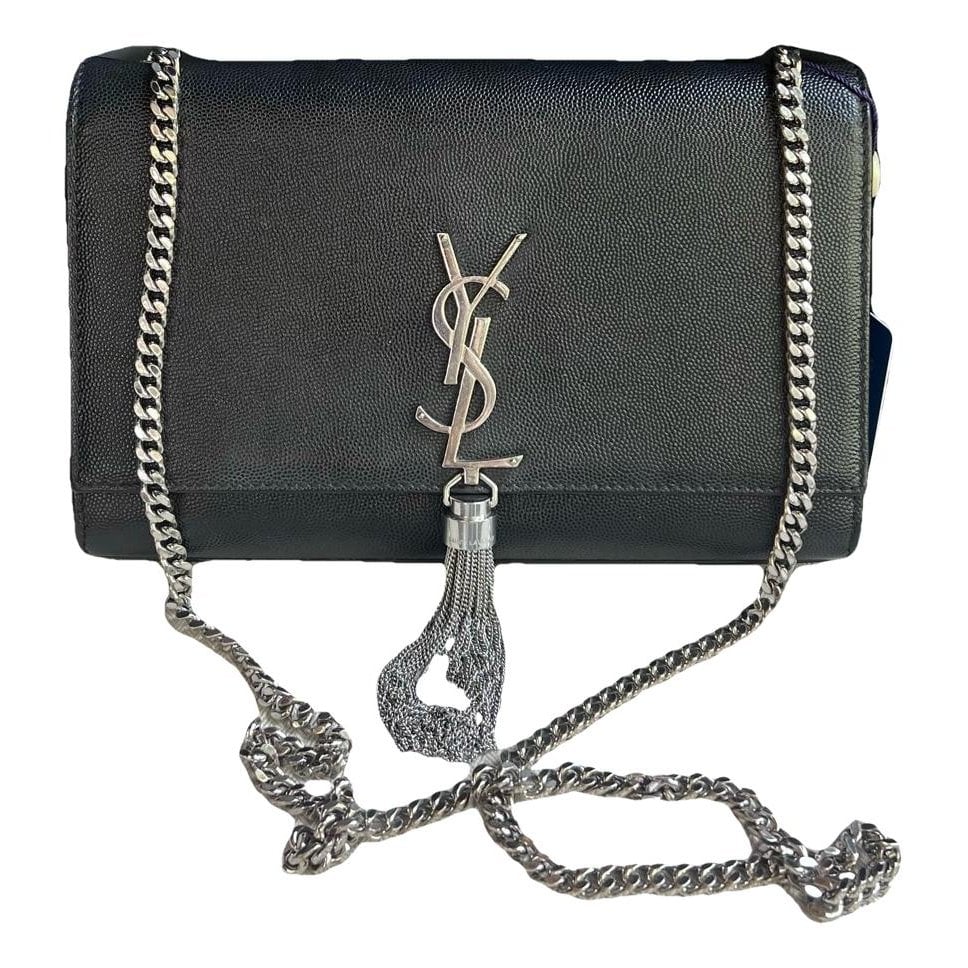 Pompom Kate leather handbag