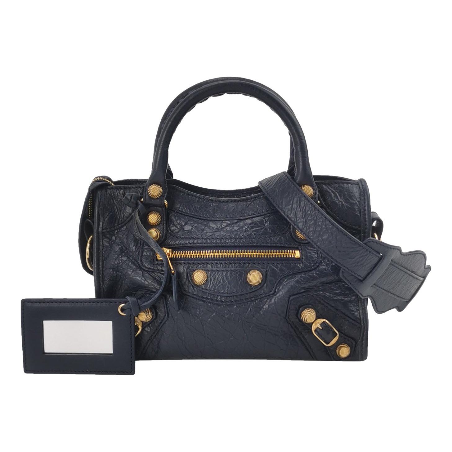 City leather handbag