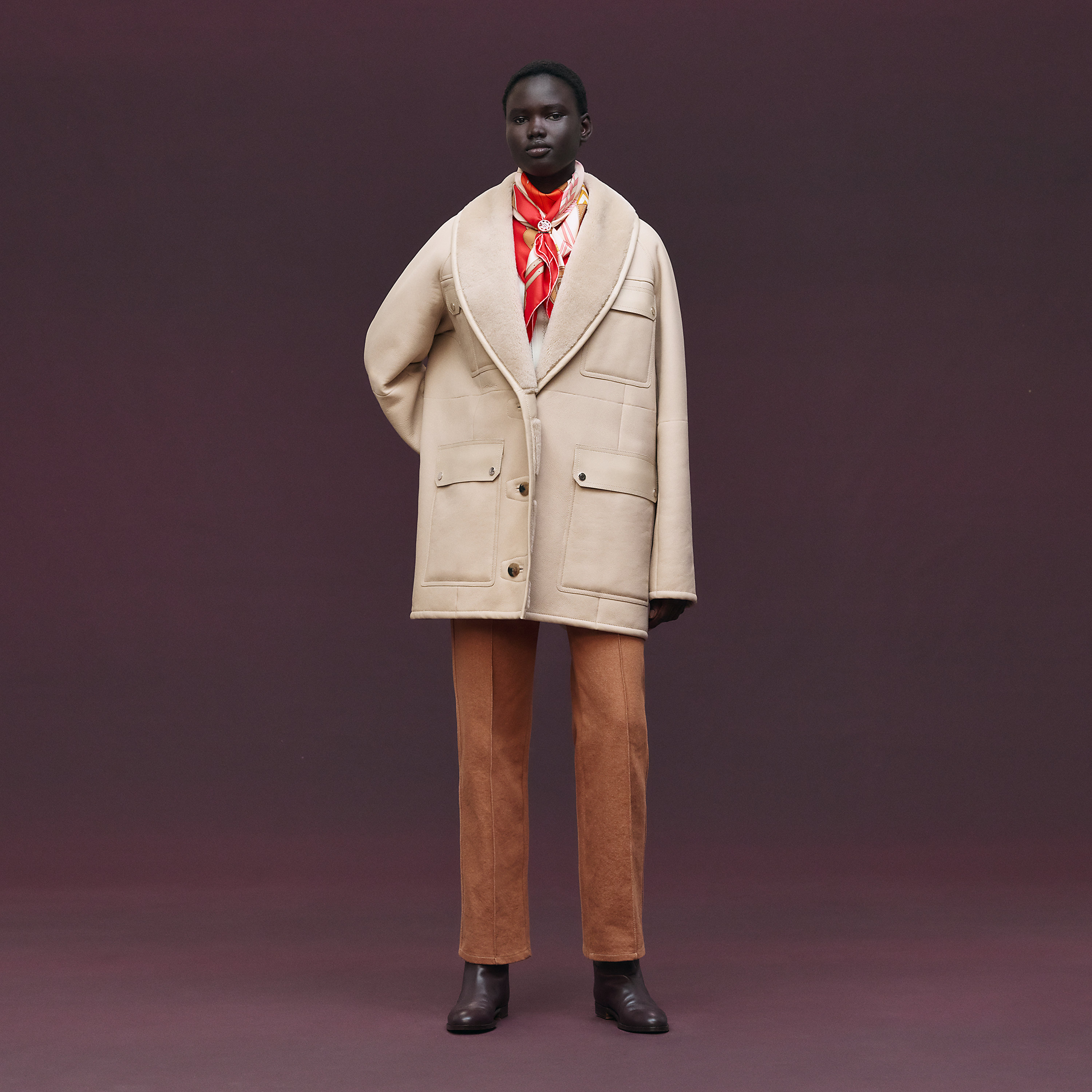 Manteau en cuir