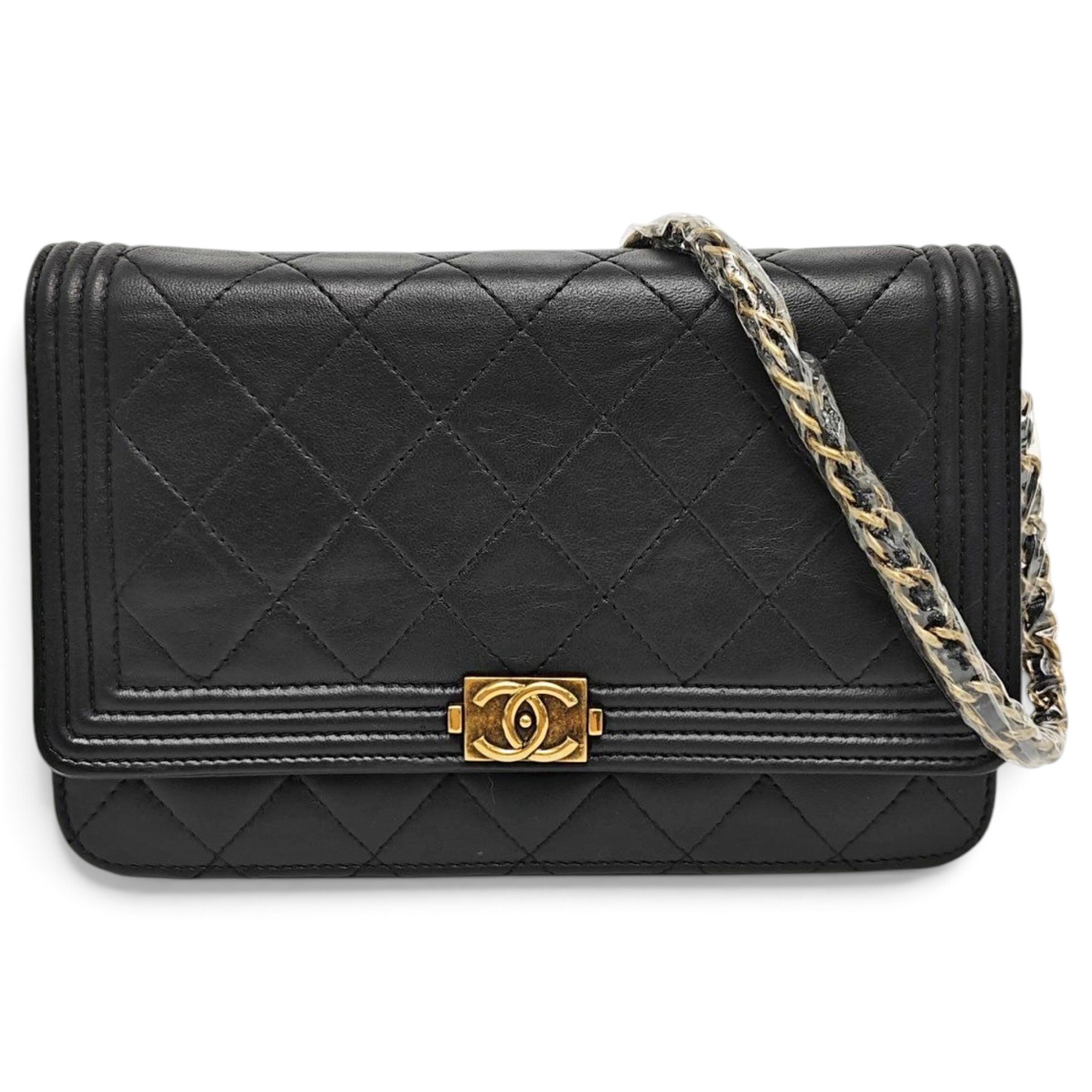 Wallet On Chain Boy leather handbag