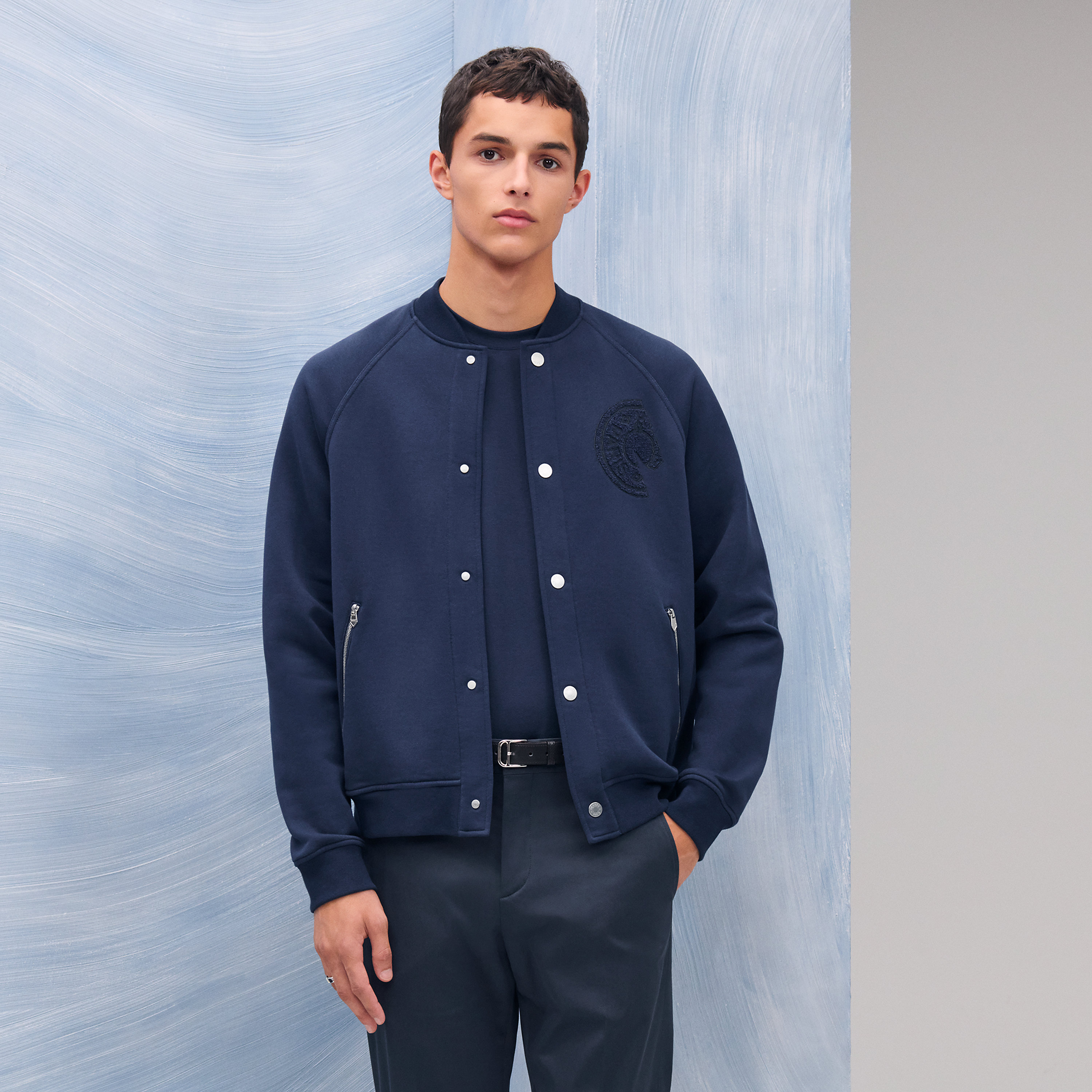 Varsity jacket with Clou de Selle detail