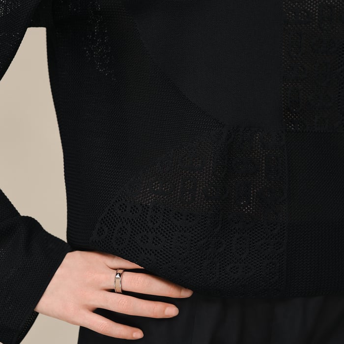 Noir "Chaine d'Ancre" Long-sleeve Sweater