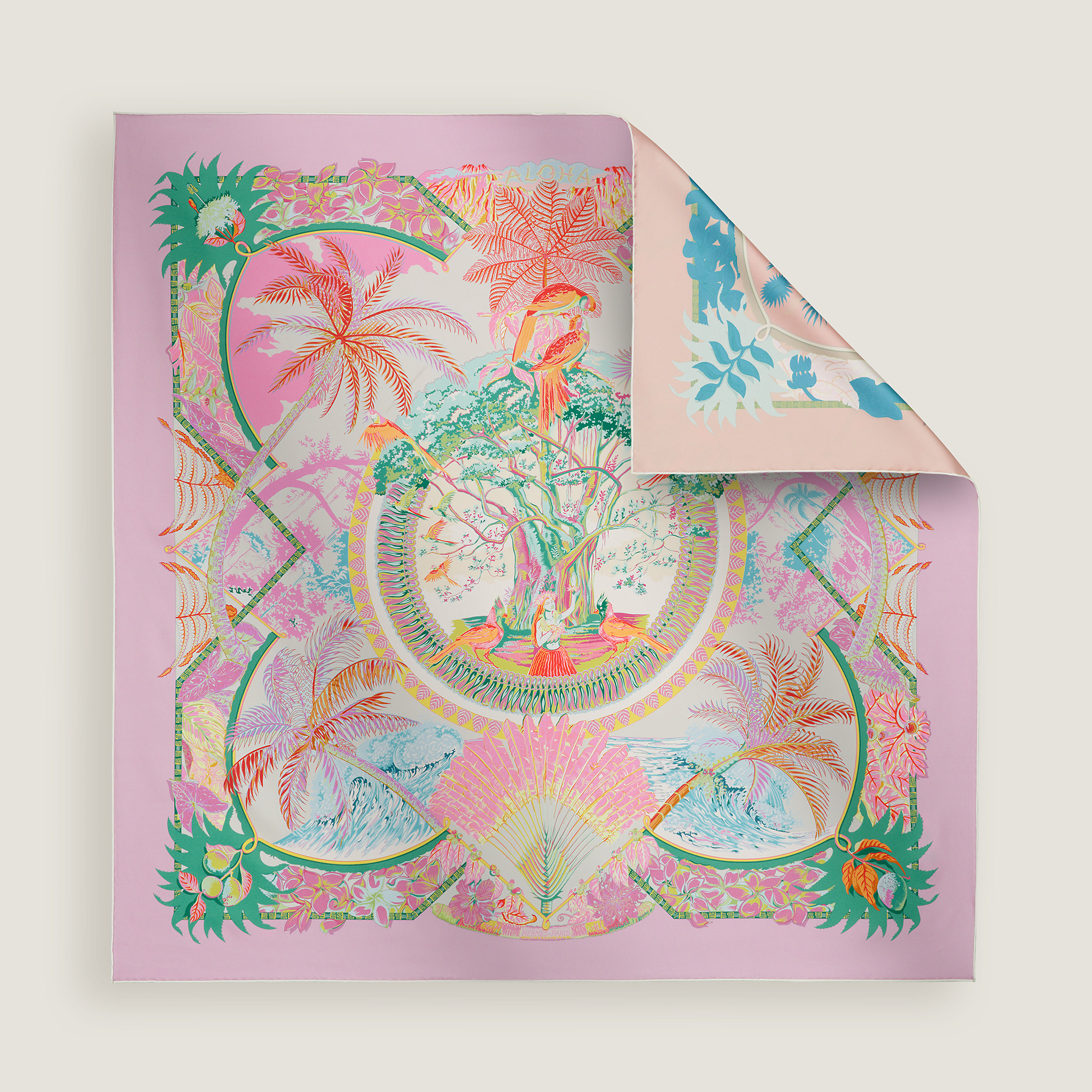 Aloha double face scarf 90