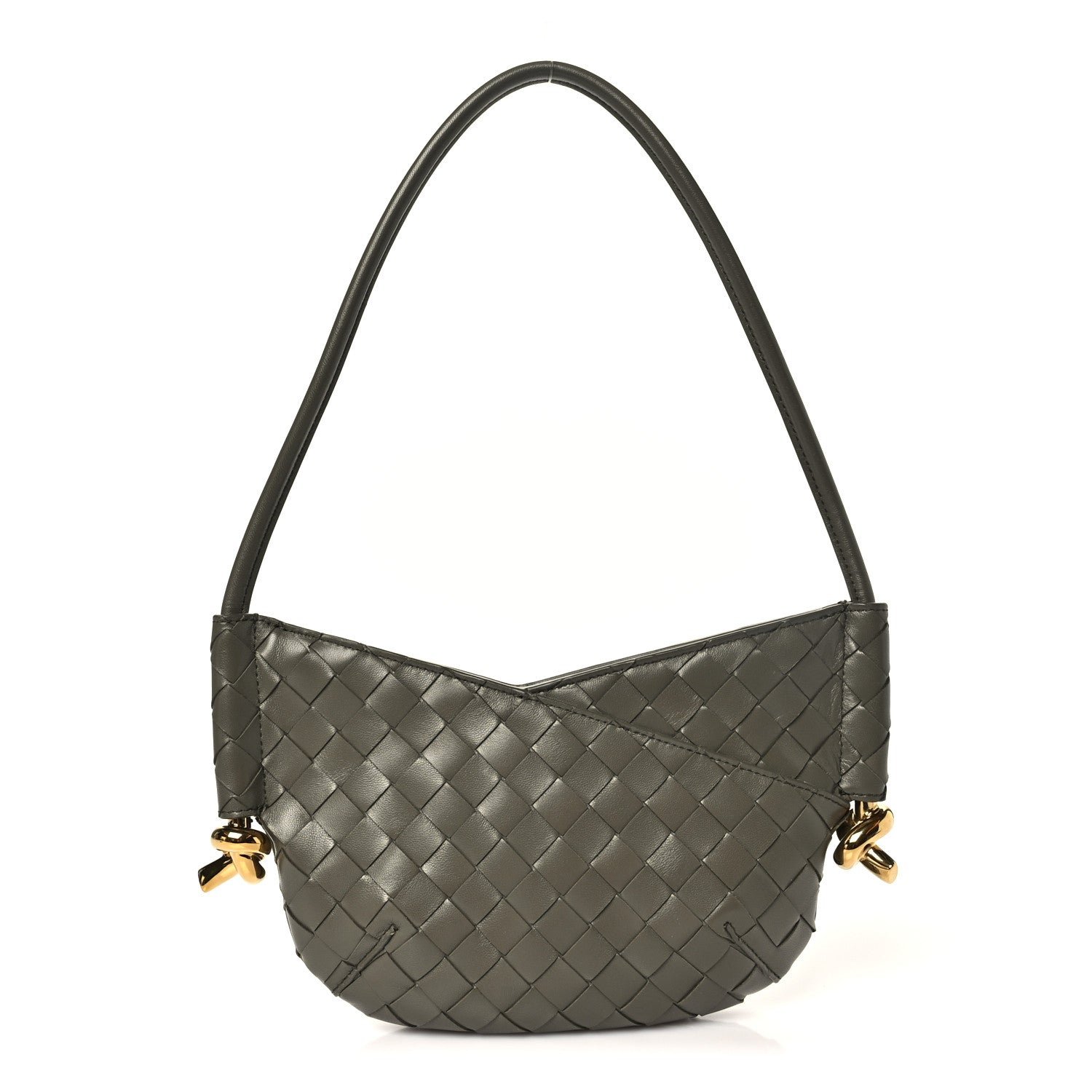 Bottega Veneta Nappa Intrecciato Mini Solstice Shoulder Bag Cypress